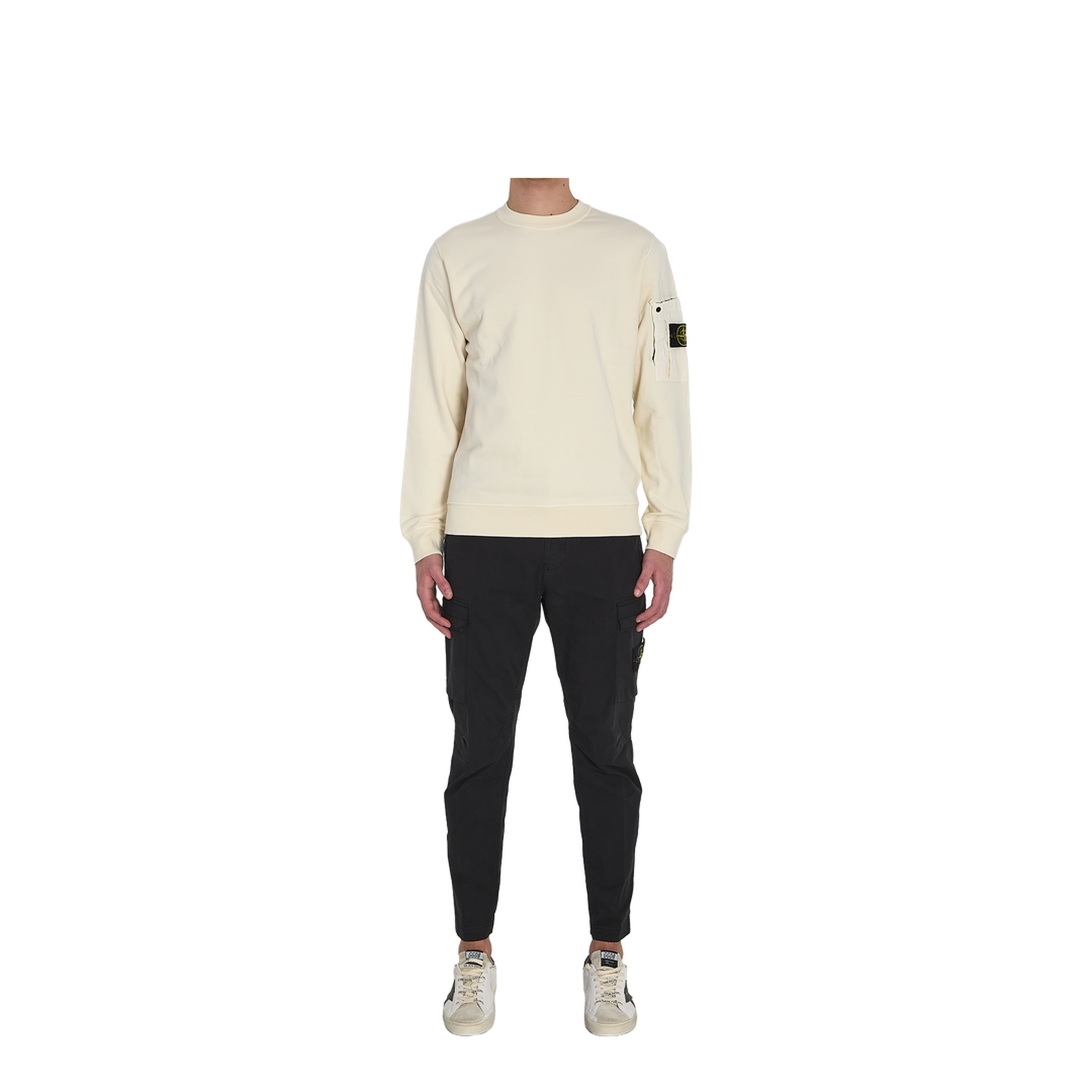 Beige Logo Badge Sweatshirt - Image 5