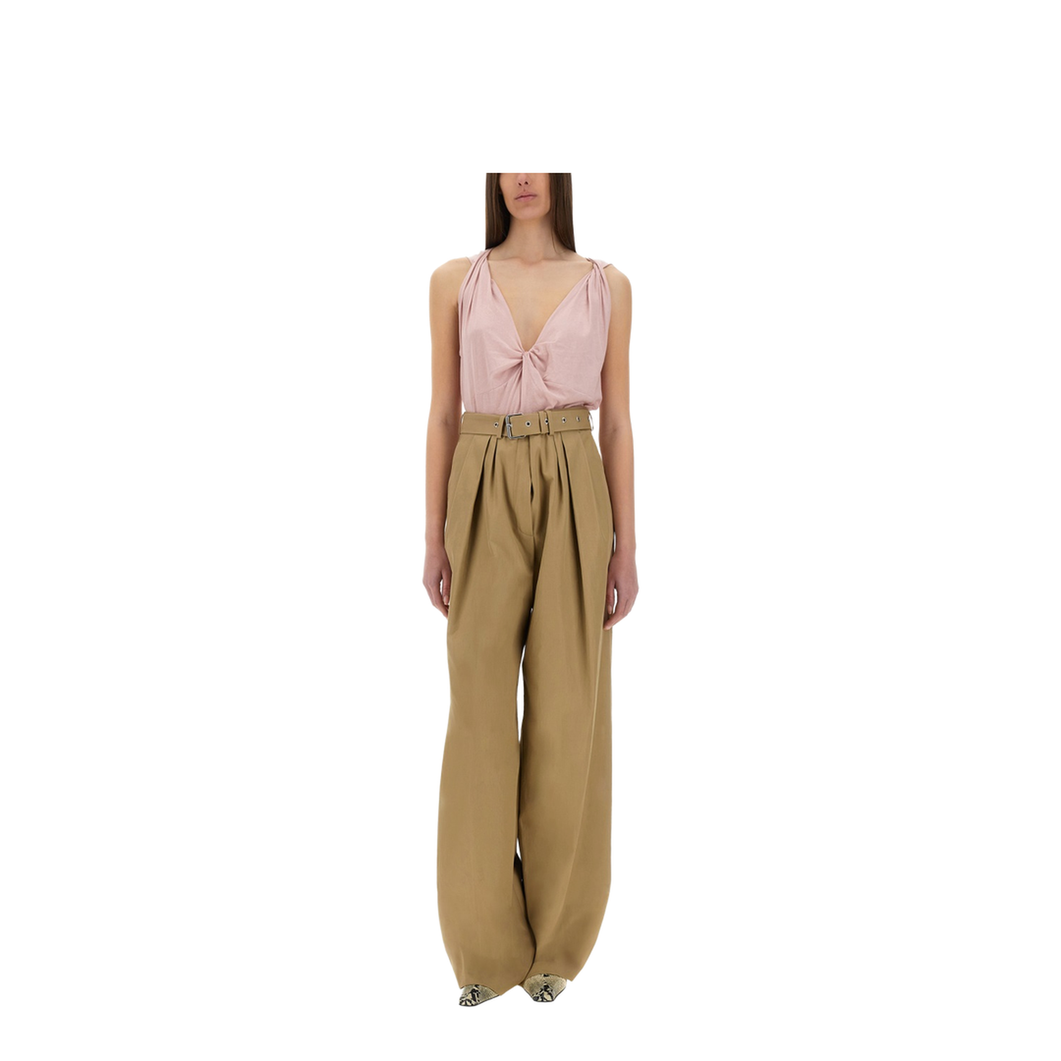 Wide-leg Pants With Belt - Image 2