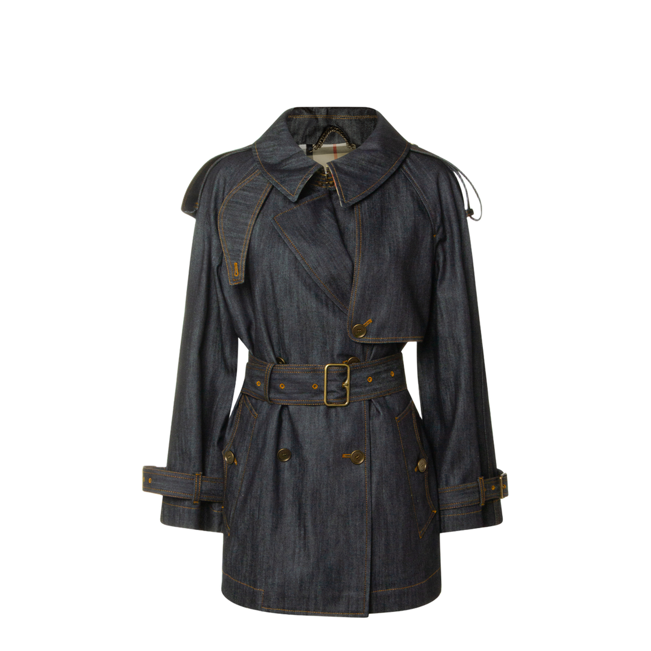 Short Denim Fitzrovia Trench Coat - Image 1