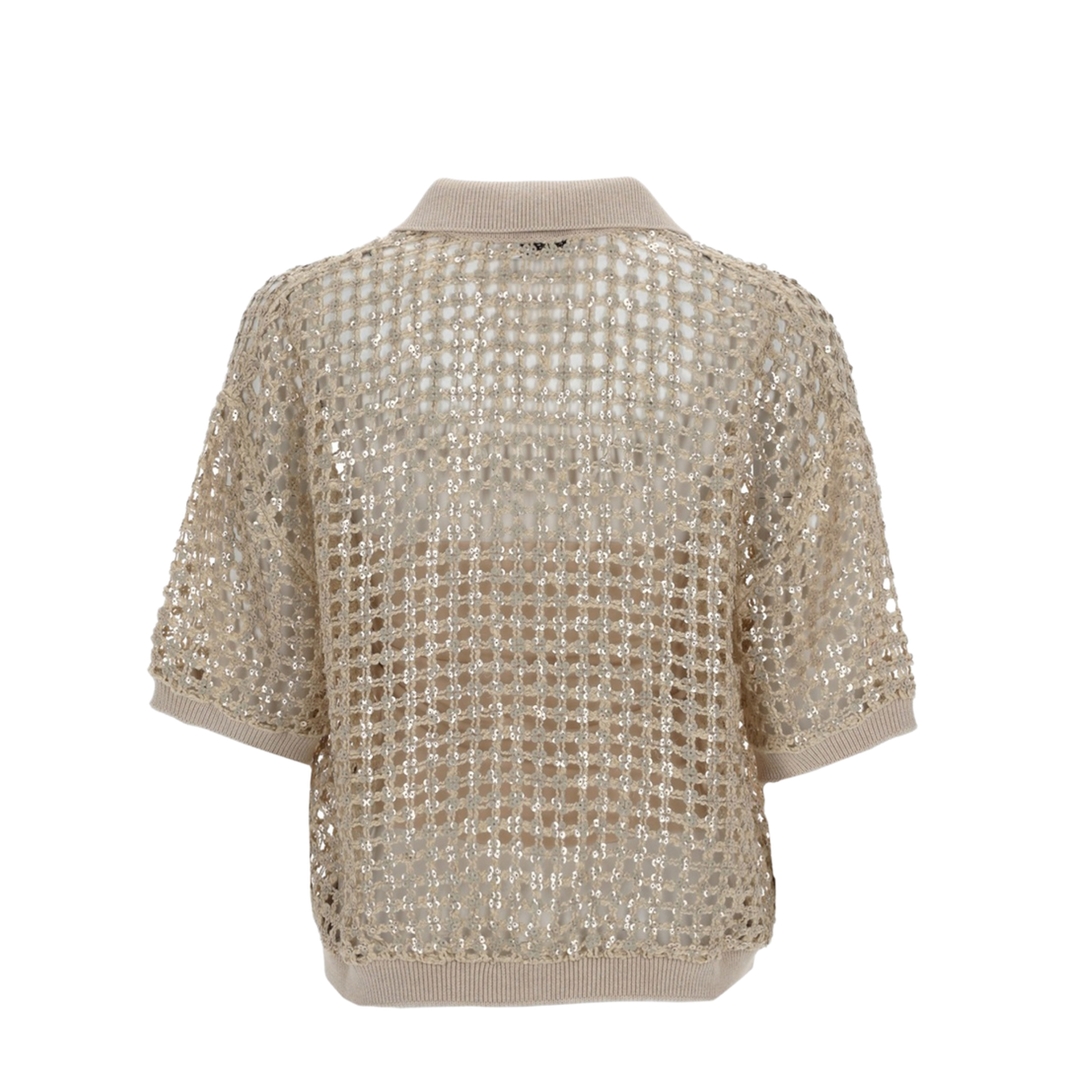 Silk and Linen Knit Polo Shirt - Image 3