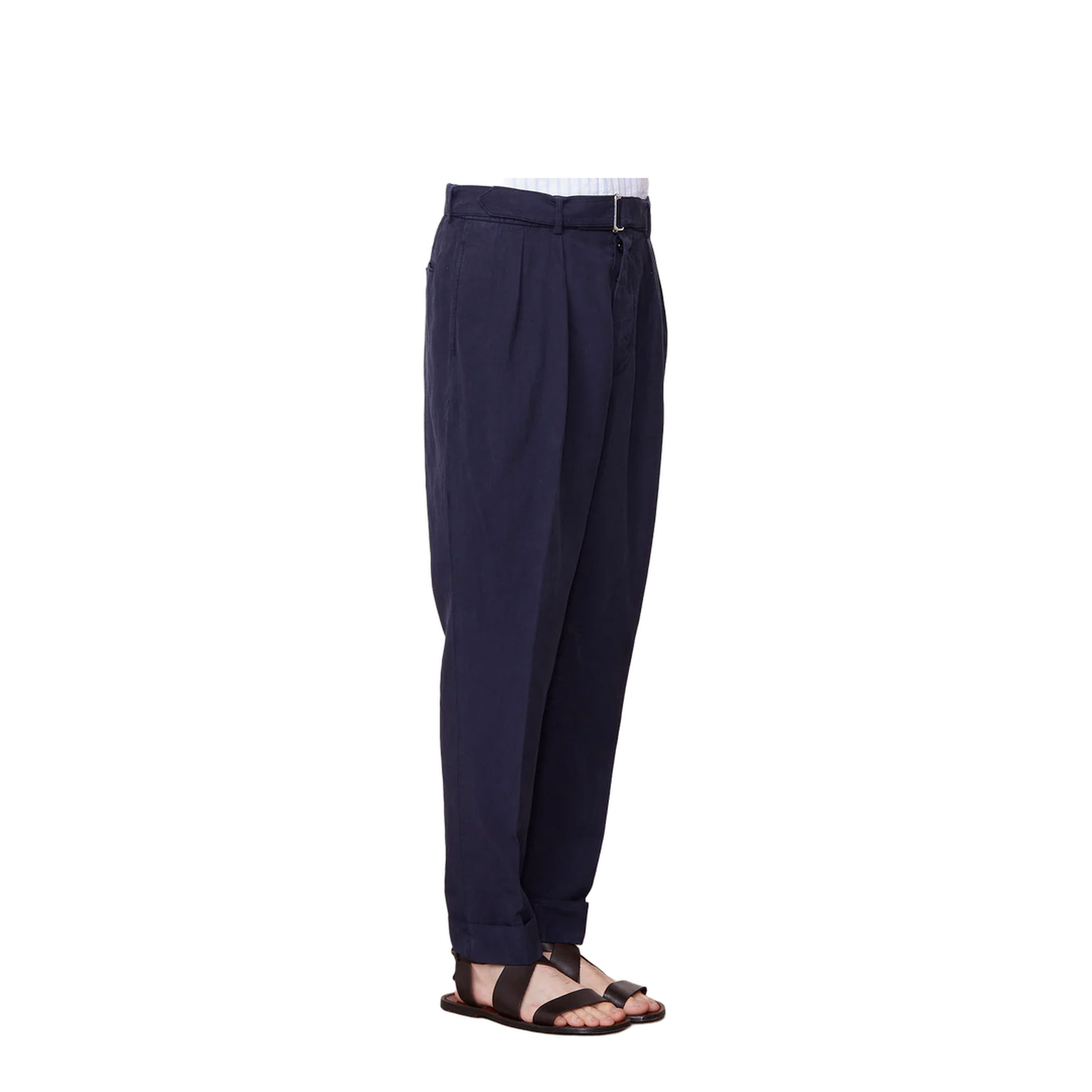 Pierre Cotton-linen Pants In Blue - Image 3