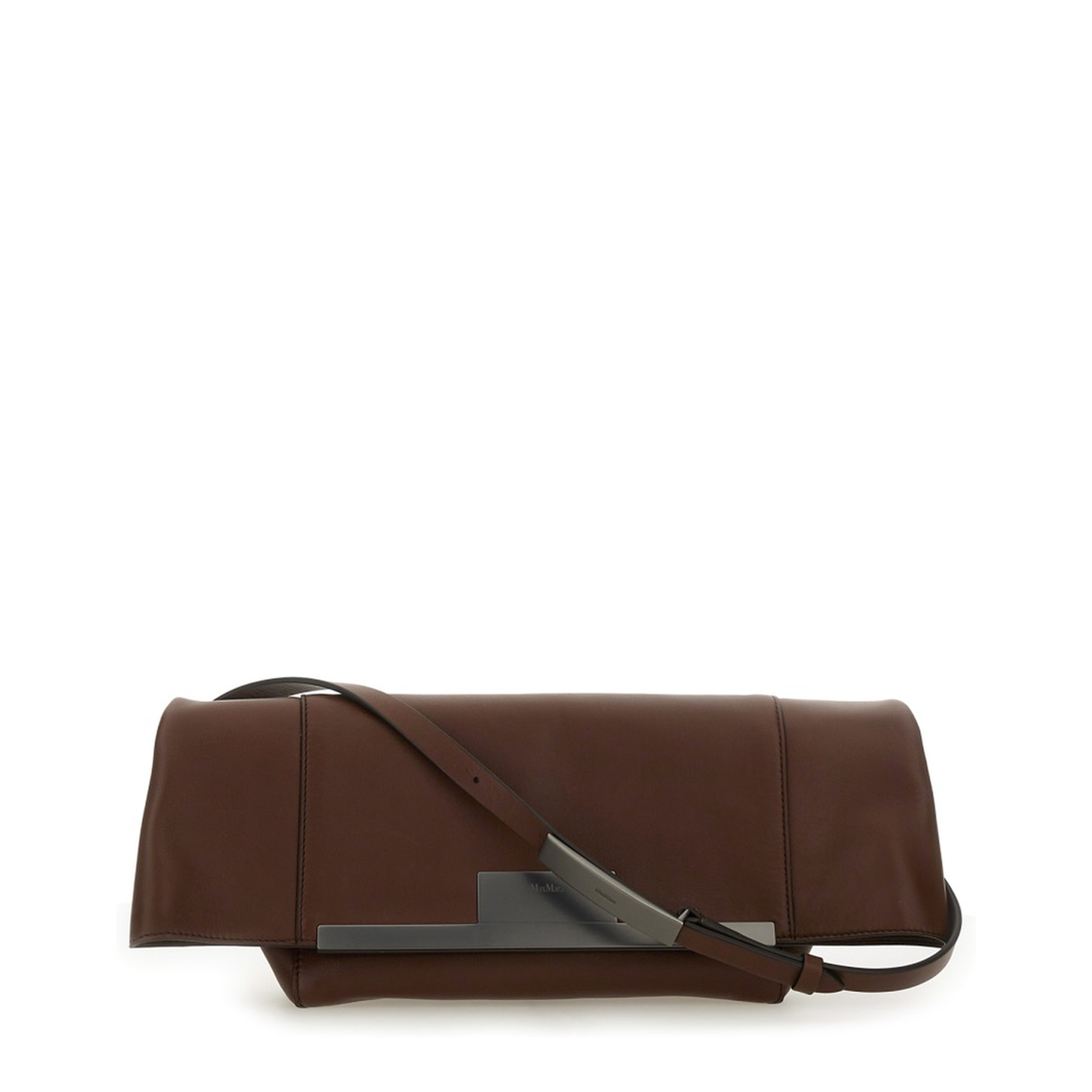Medium Calfskin Clutch - Dark Brown - Image 3