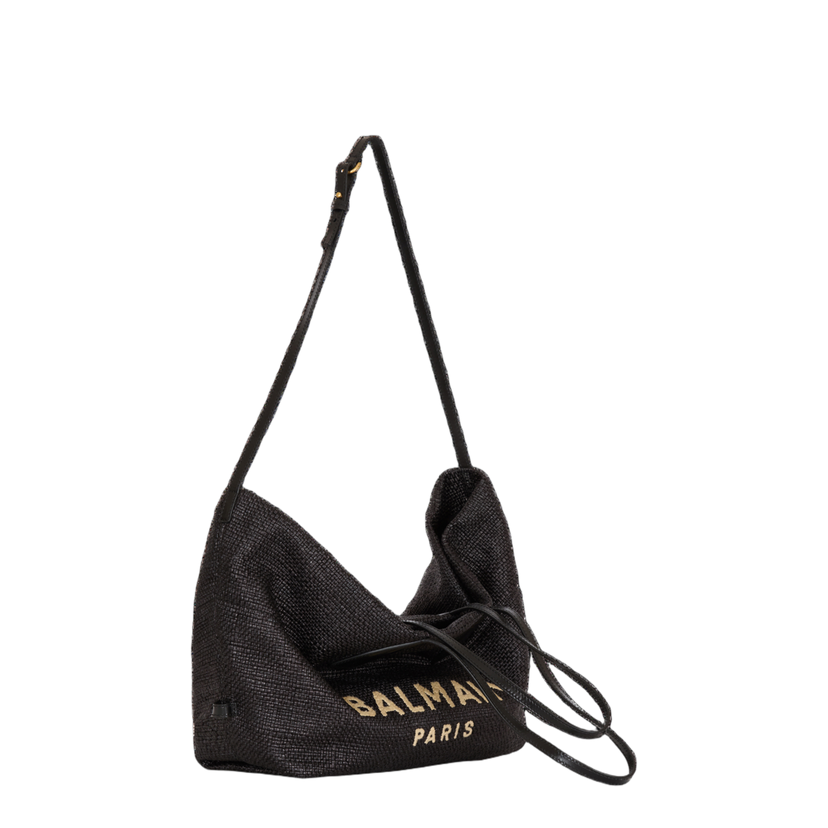 Track Tote Bag Raffia Black - Image 2