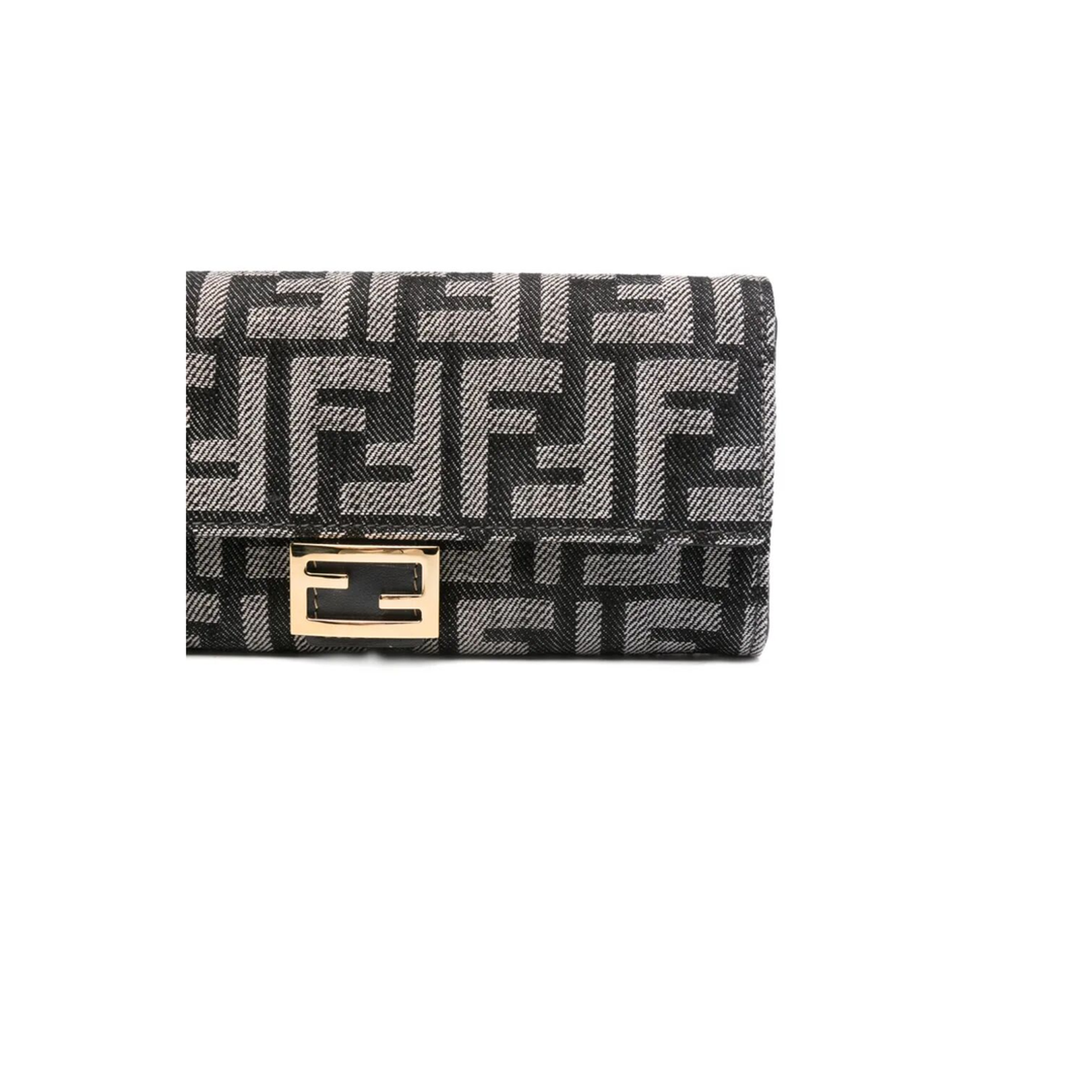 Ff Jacquard Baguette Wallet Denim Effect - Image 4