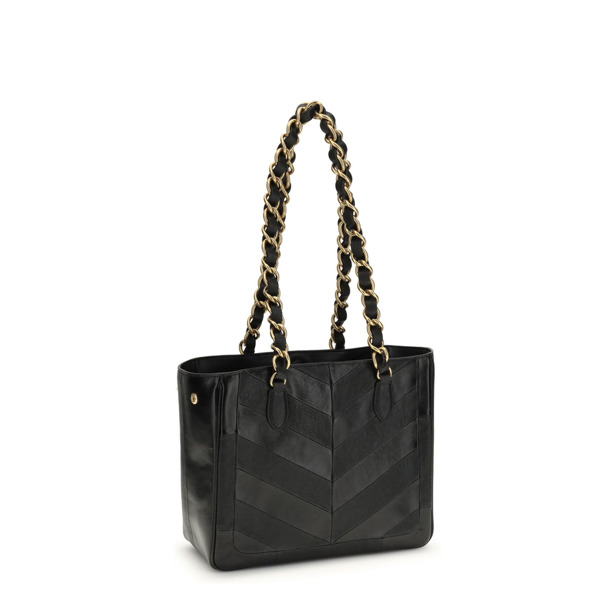 La Seine Small Nappa Leather Shopping Bag - Black - Image 3