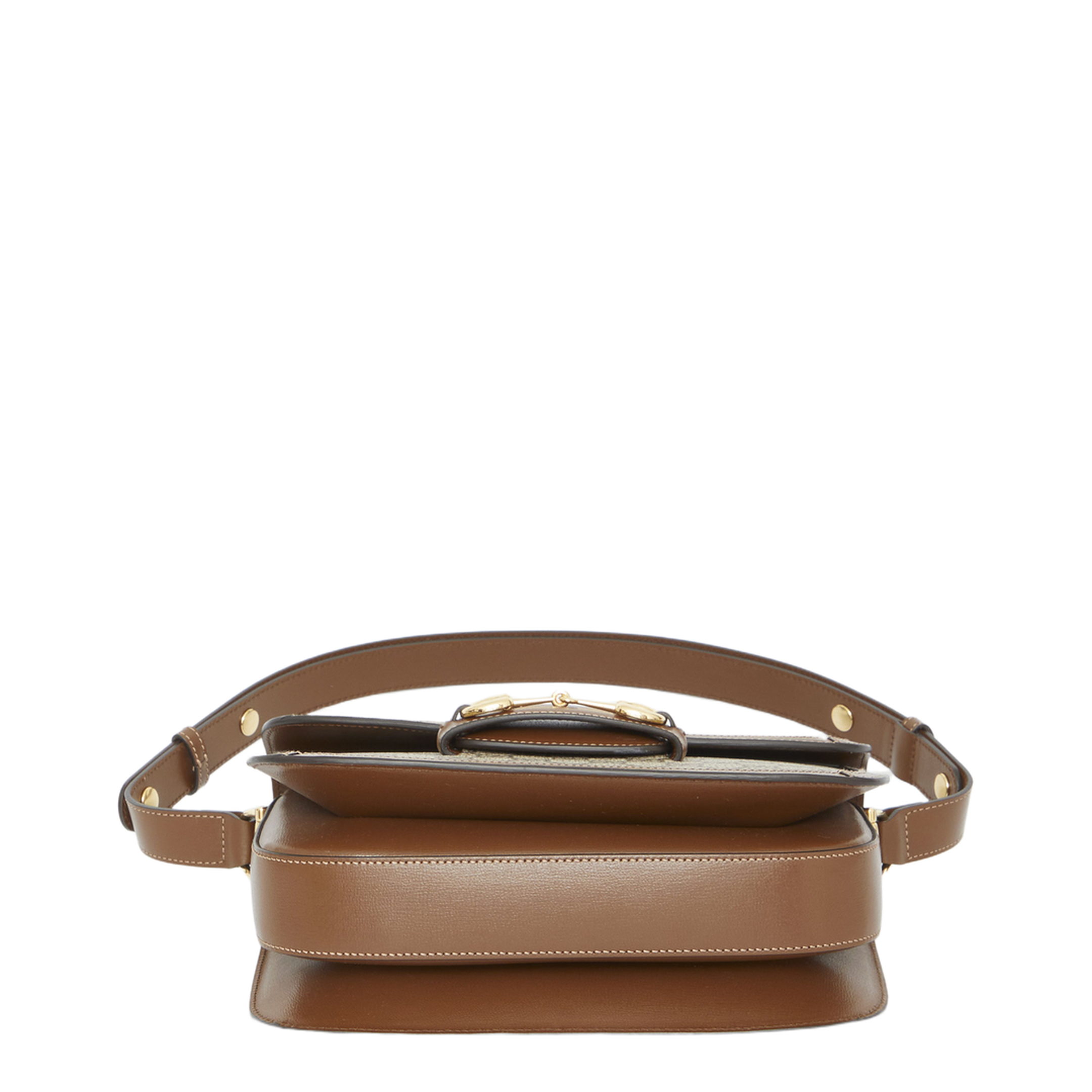 Horsebit 1955 Medium Canvas Shoulder Bag - Brown - Image 3