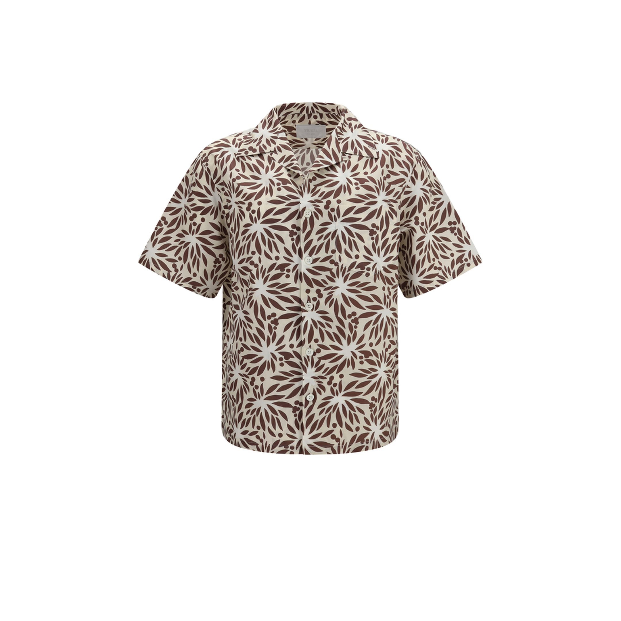 Printed Cotton Bowling Shirt - Image 1