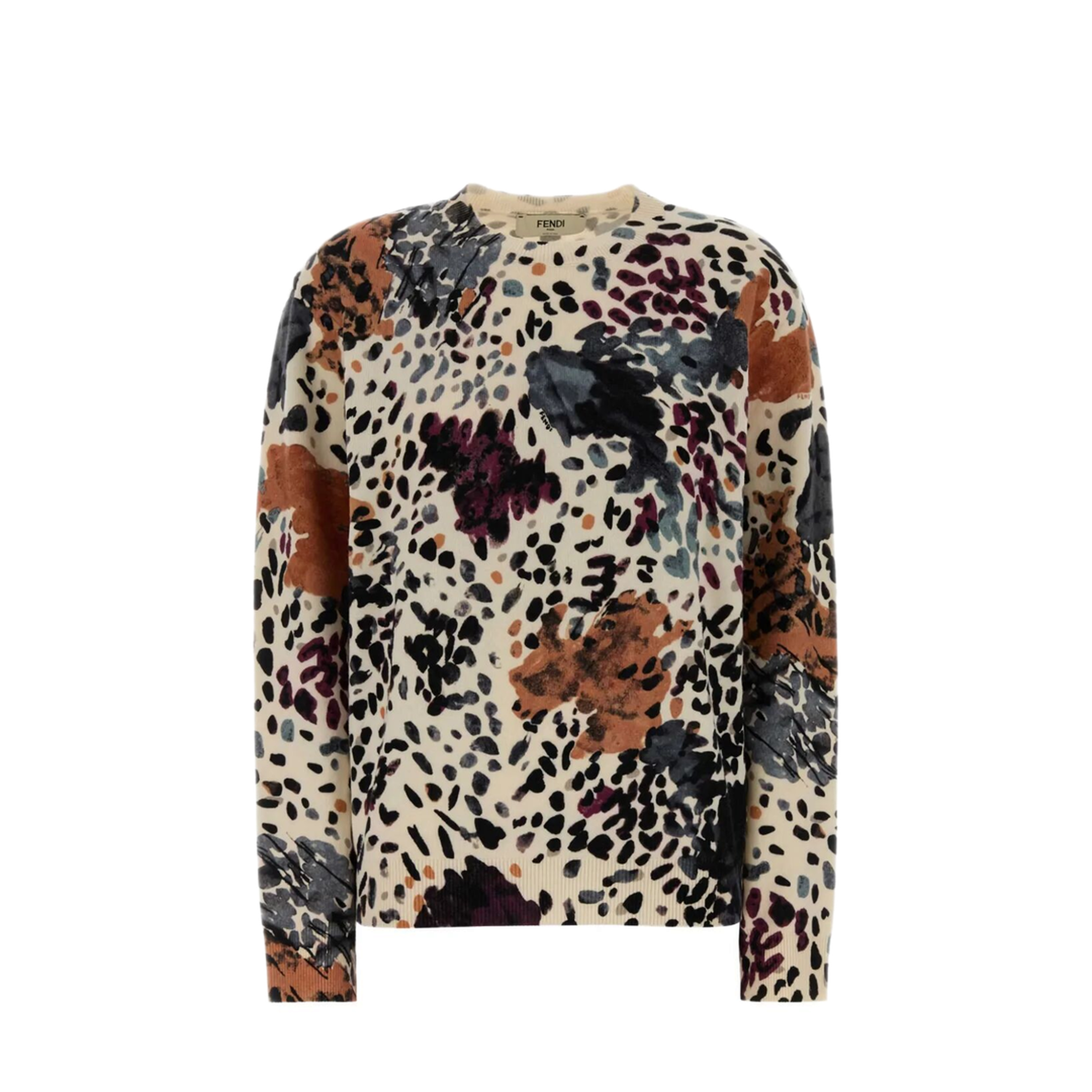 Wool and Cashmere Falena-Print Pullover - Image 1
