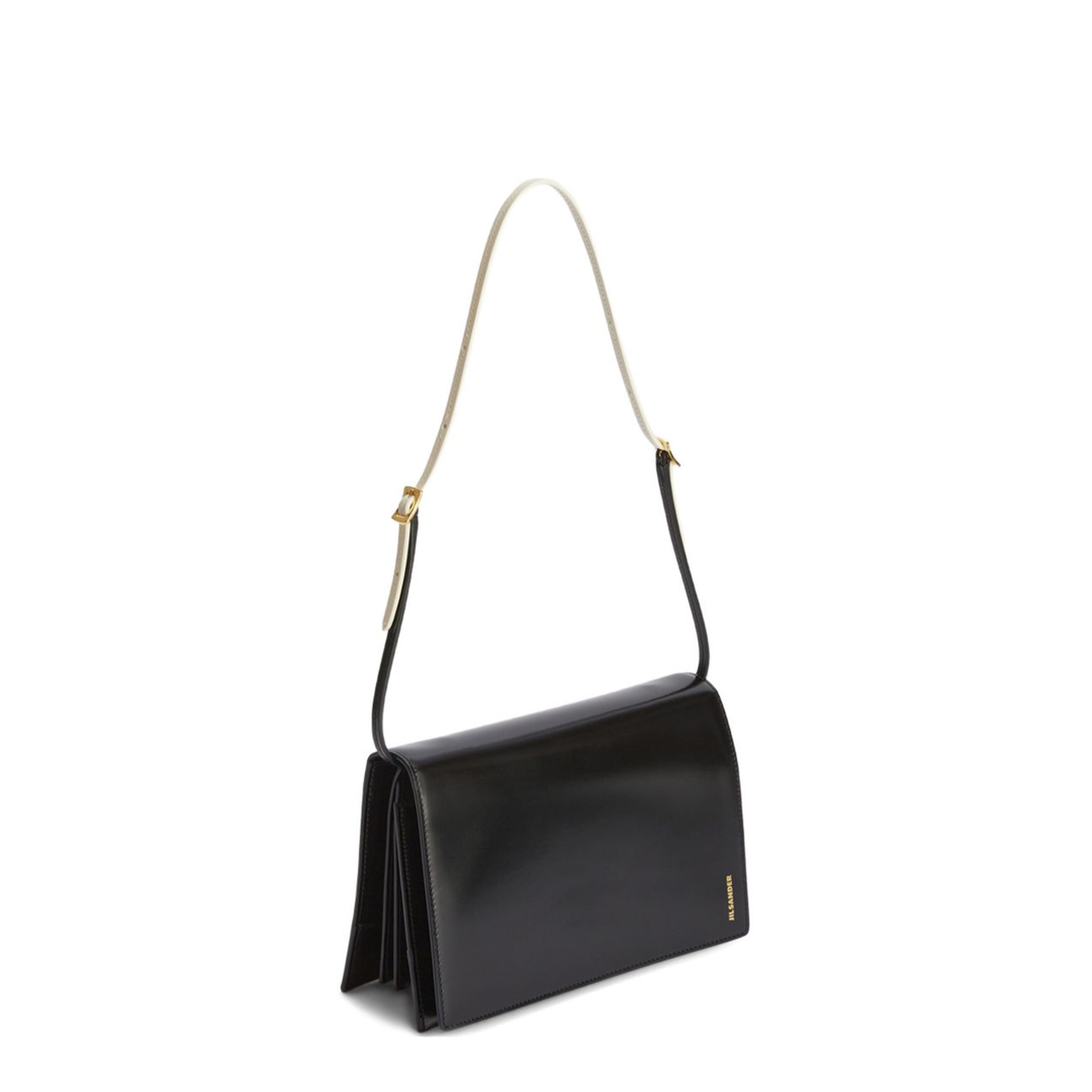 File Small Calf Leather Crossbody Bag - Nero - Image 3