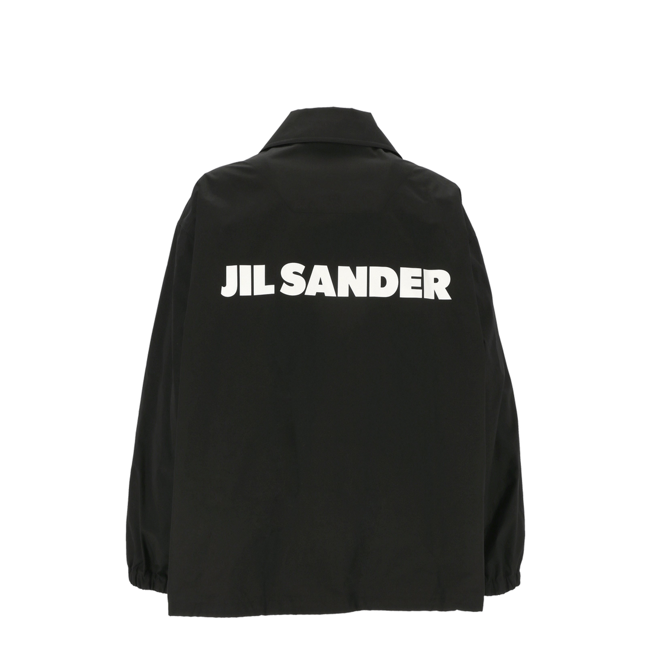 Single-breasted Logo Jacket - Black - Image 3