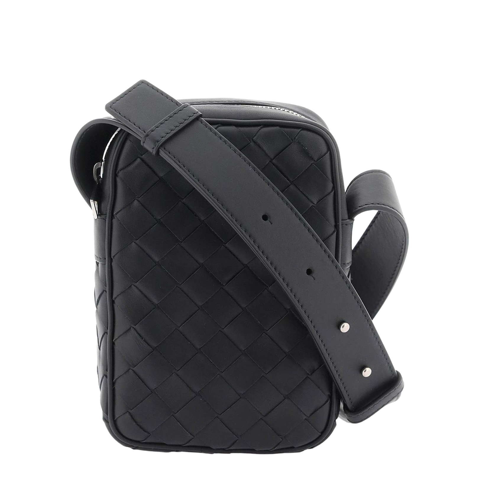 Cassette Mini Leather Crossbody Bags - Black - Image 2
