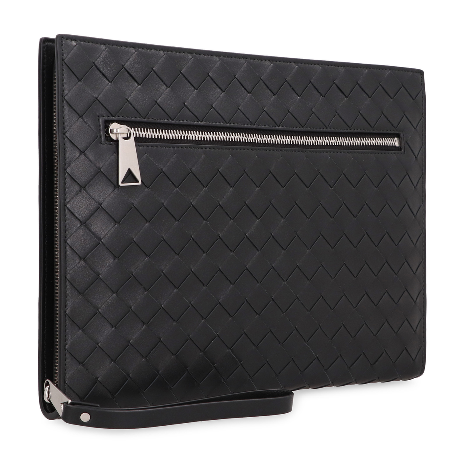 Intrecciato Leather Document Case - Black - Image 5