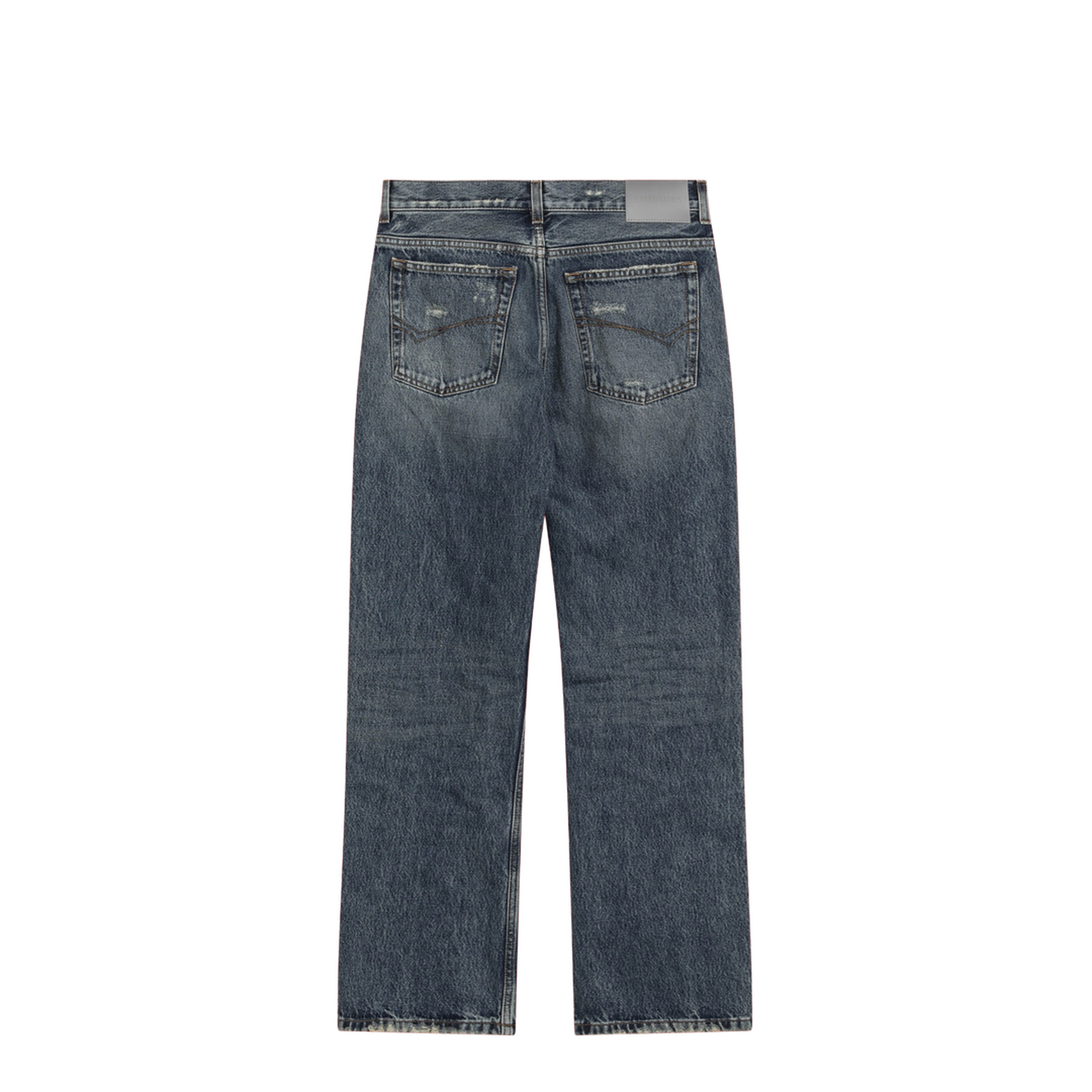 Vintage Blue Jeans with Worn Effect - Image 2