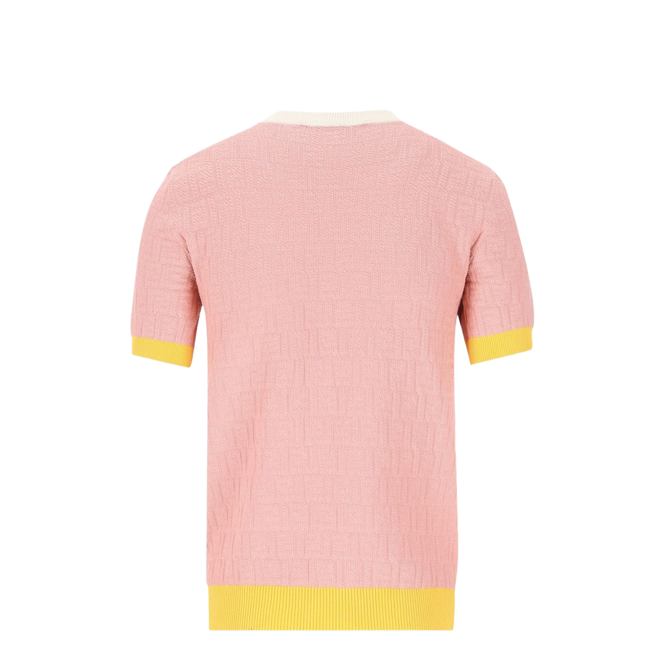 Pink Polo T-Shirt with Jacquard - Image 3