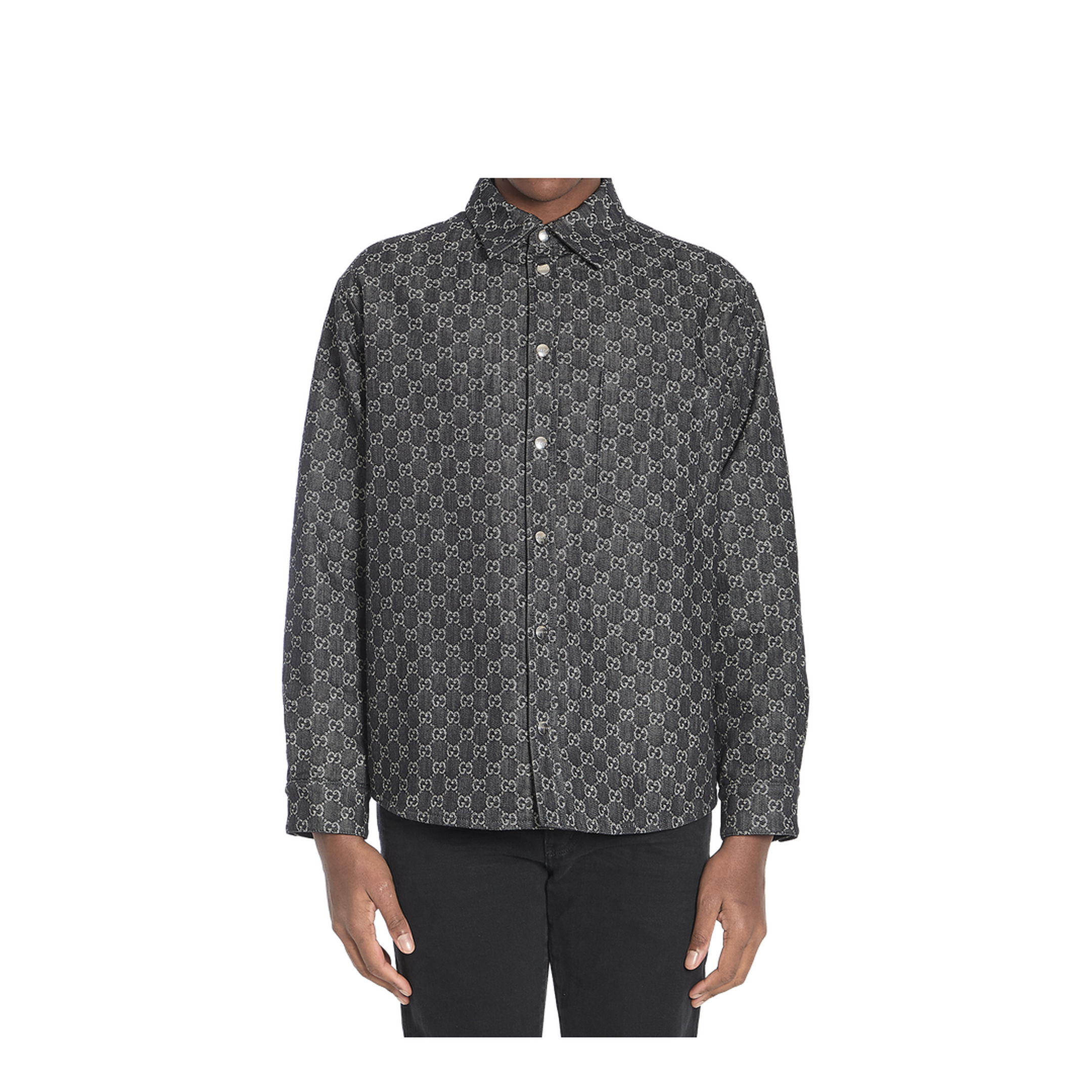 Embroidered Denim Shirt - Image 1