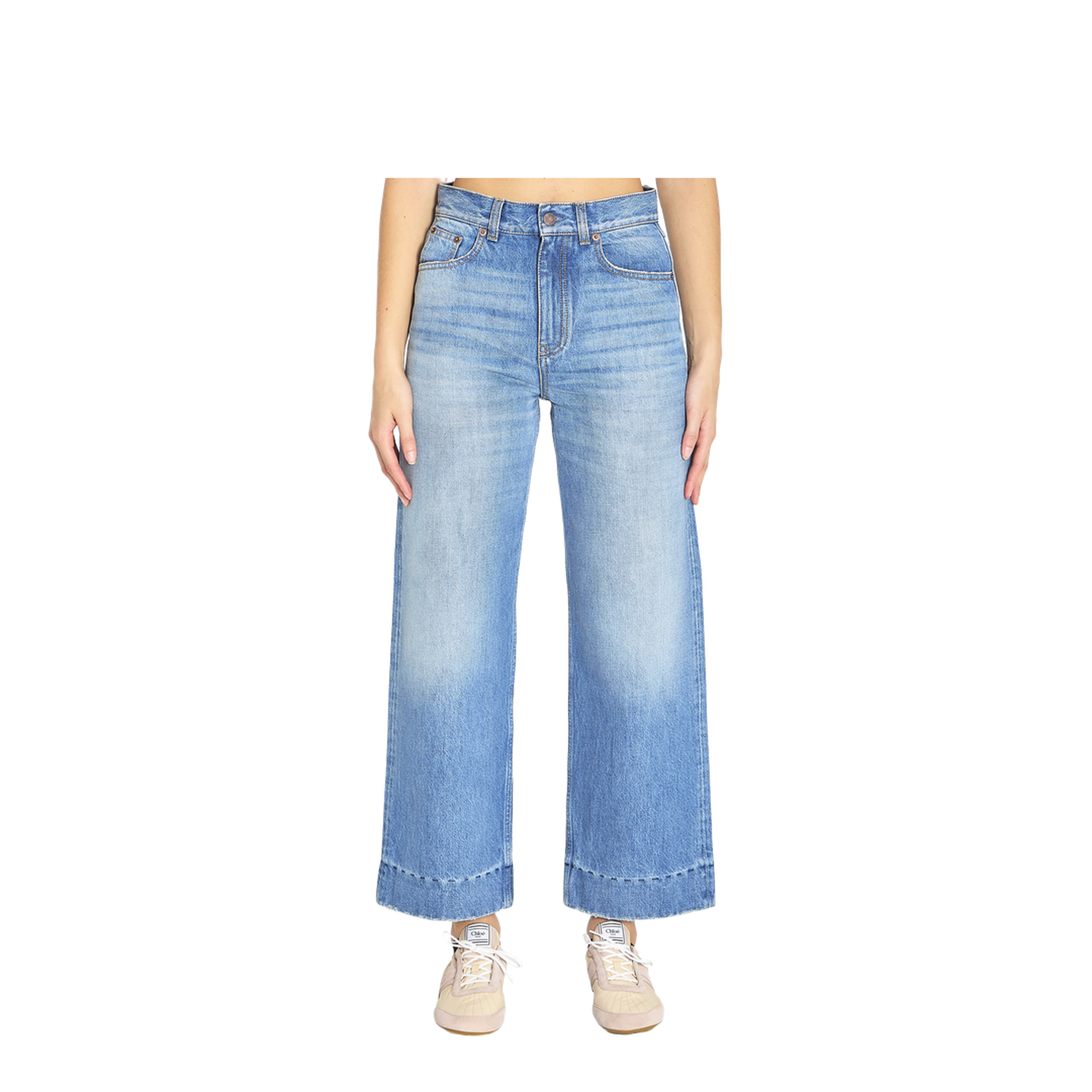 High-waisted shorts jeans - Image 1