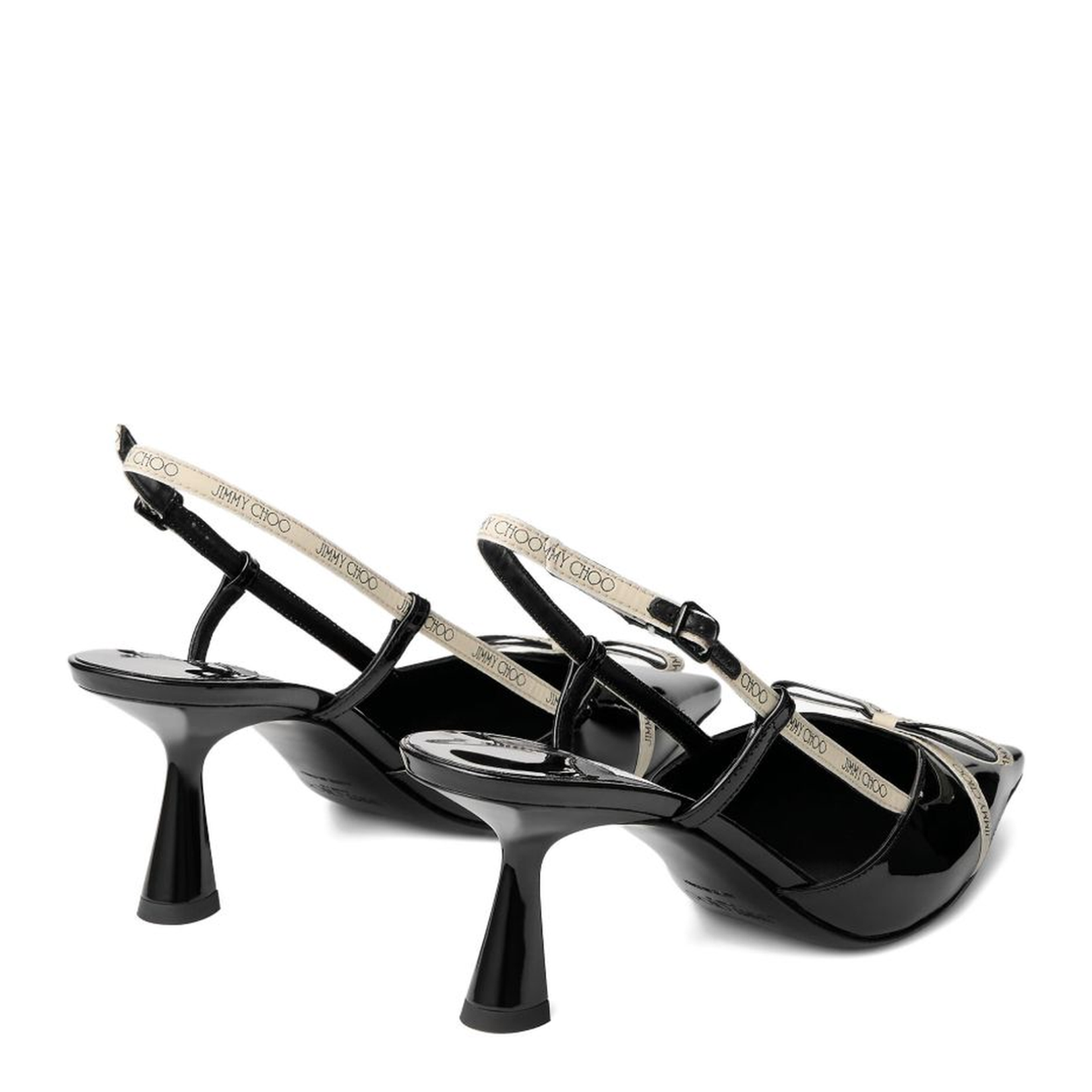 Buttermilk Patent Leather Slingback Pumps - Image 4