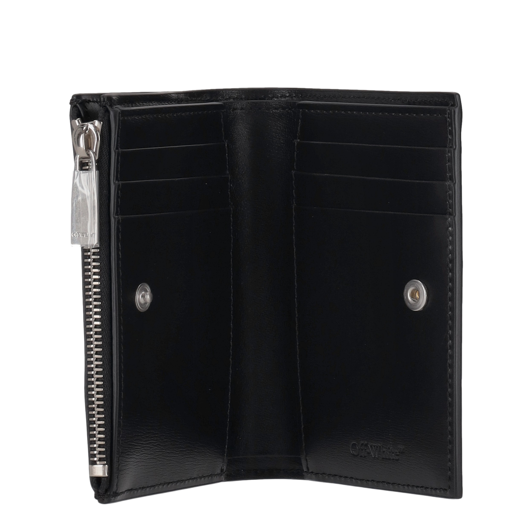 Jitney Zipped Bifold Quote Black - White - Image 3