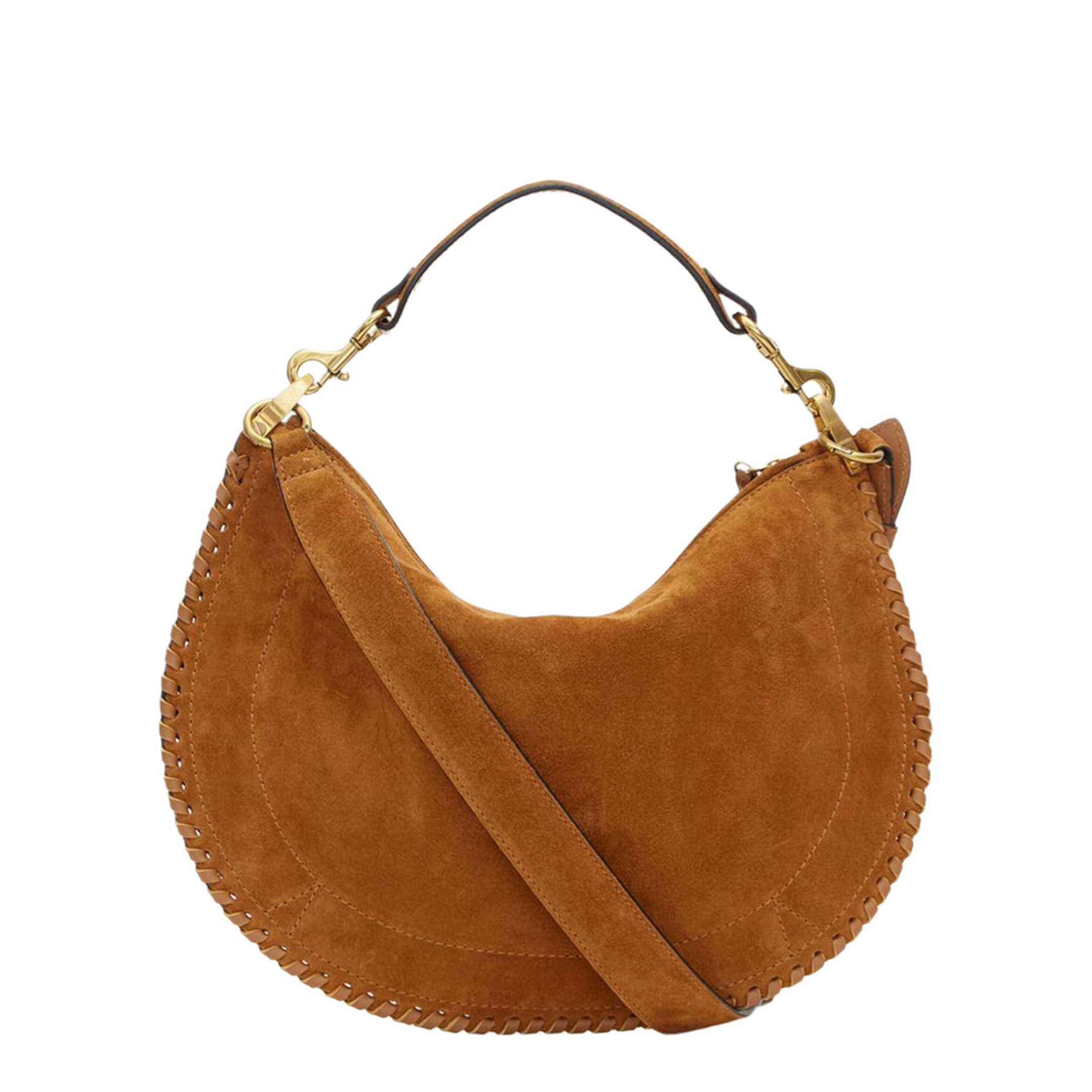 Oskan Braided Suede Calfskin Zipped Bag - Cognac - Image 6