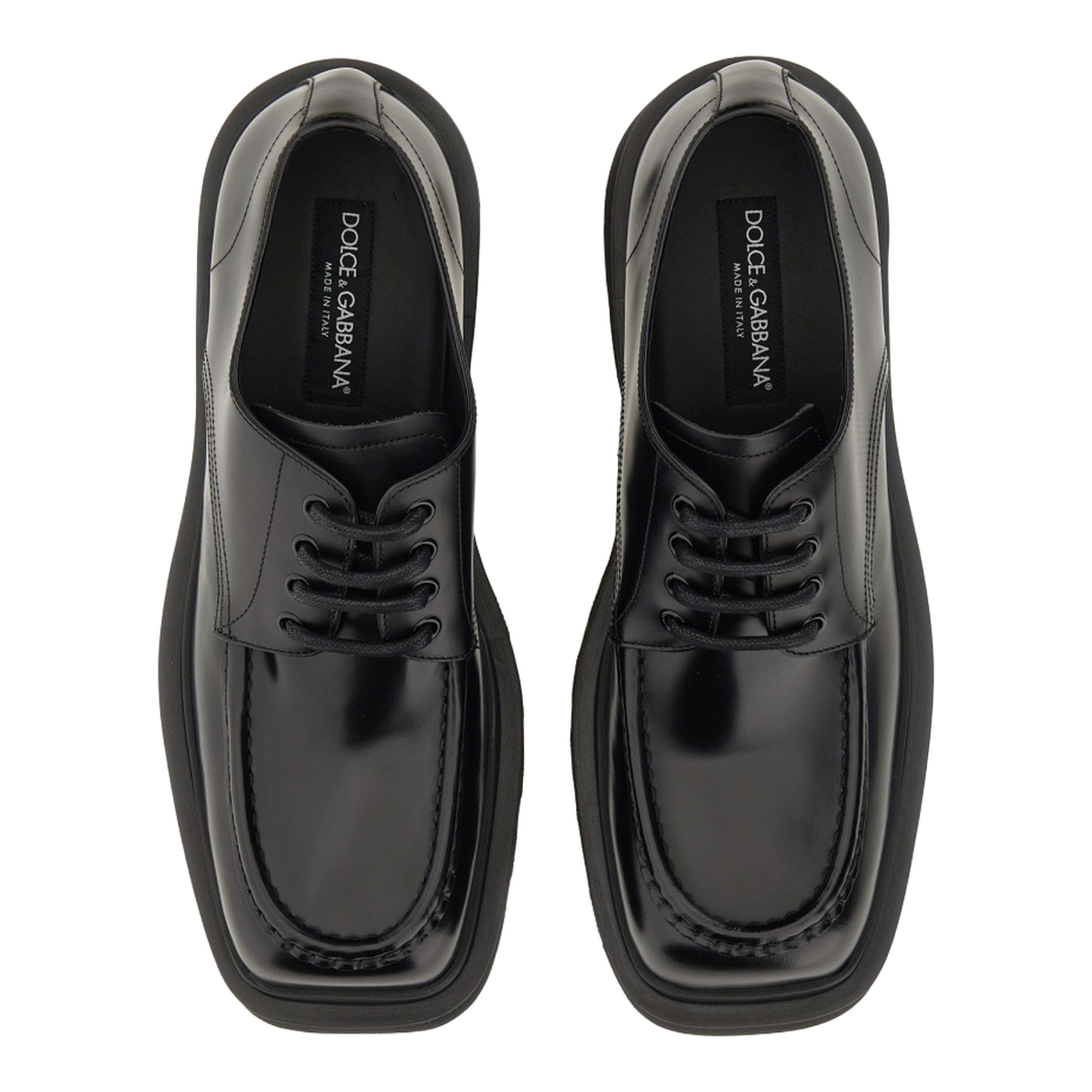 Square-Toe Leather Derby Shoes - Image 2