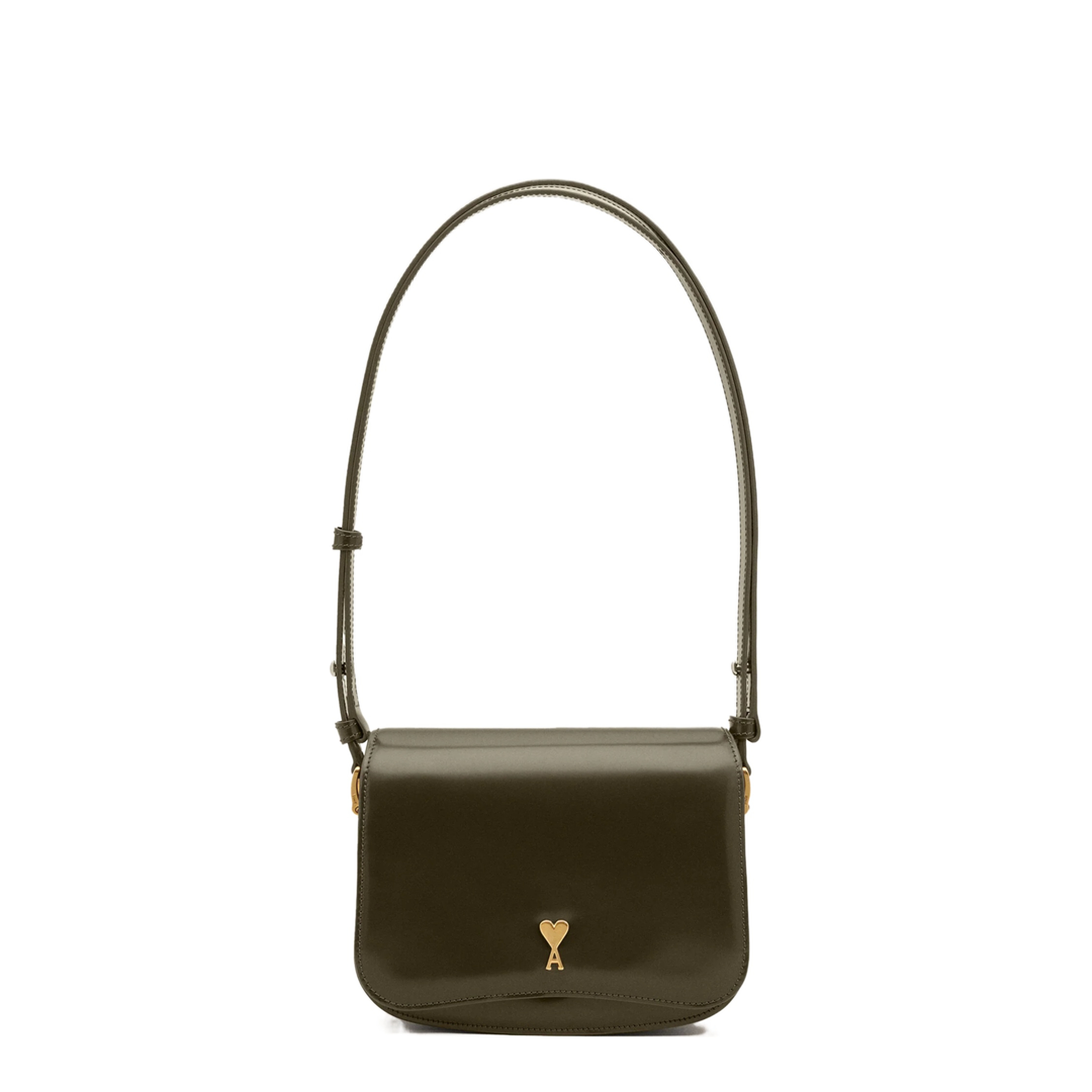 Dark Khaki Green Cow Leather Bag - Image 1