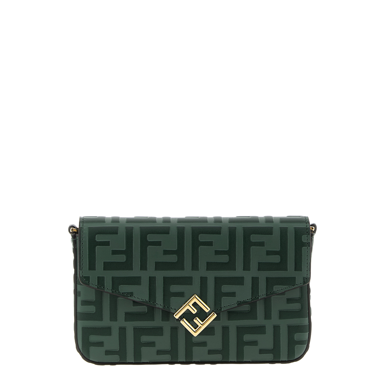 FF Diamonds Calfskin Wallet - Green - Image 1