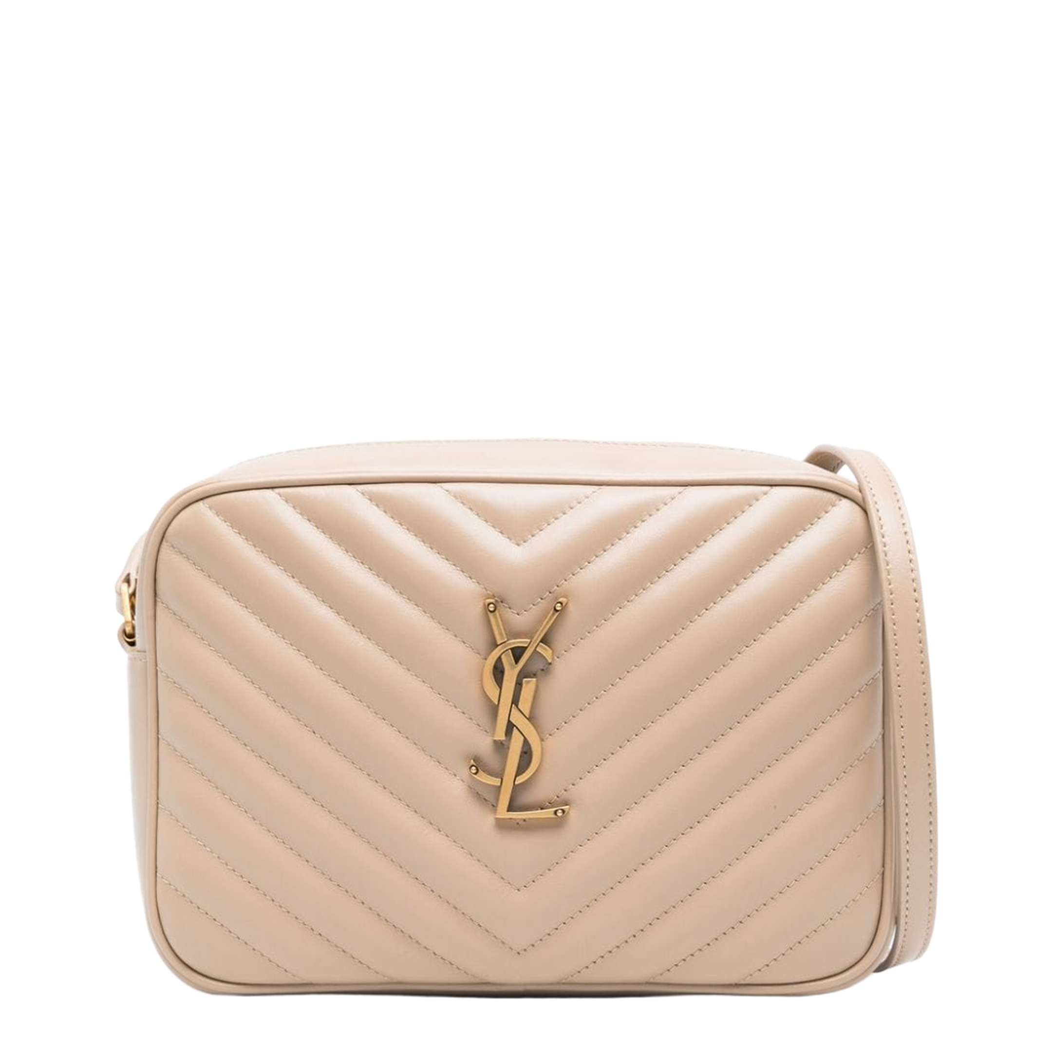 Lou Calfskin Crossbody - Dark Beige - Image 1