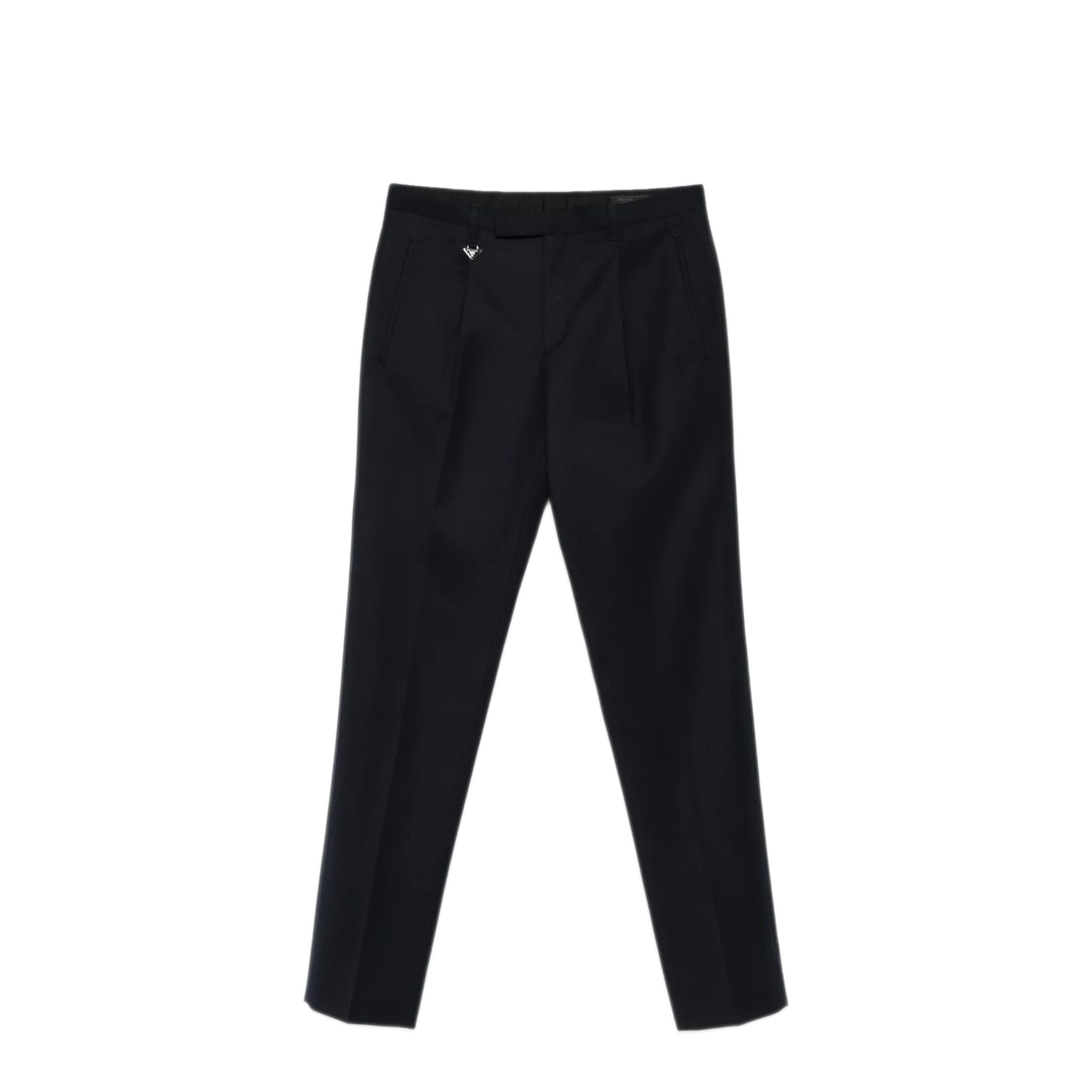 Tapered Leg Wool Trousers - Image 1