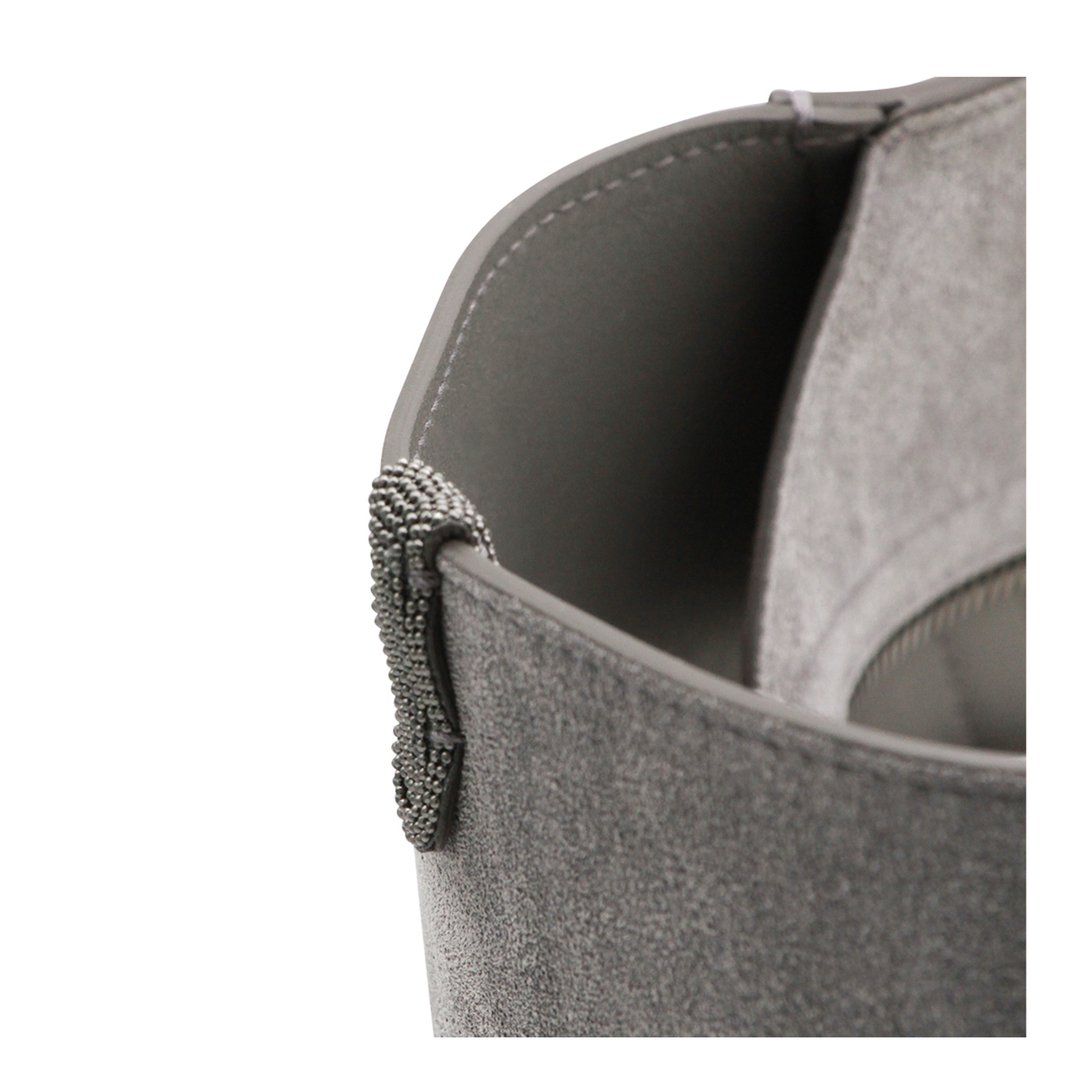 Duo Medium Suede Shopper Tote - Grigio - Image 7
