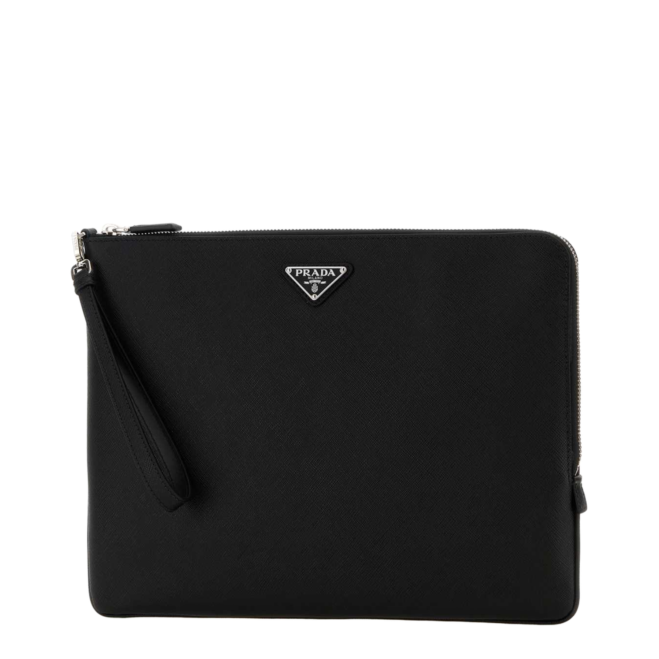 Saffiano Leather Pouch - Black - Image 1