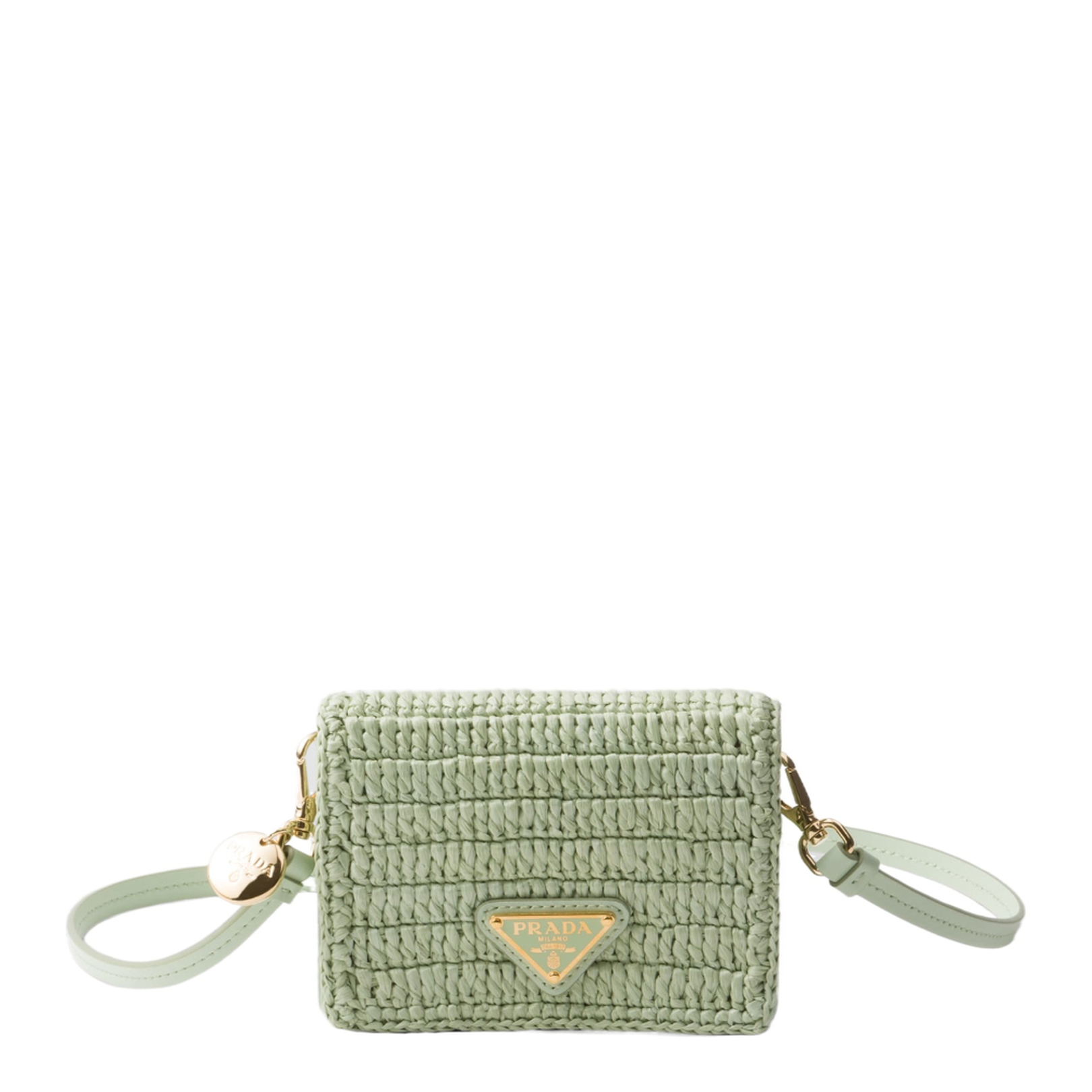 Pastel Green Raffia Card Holder - Image 1