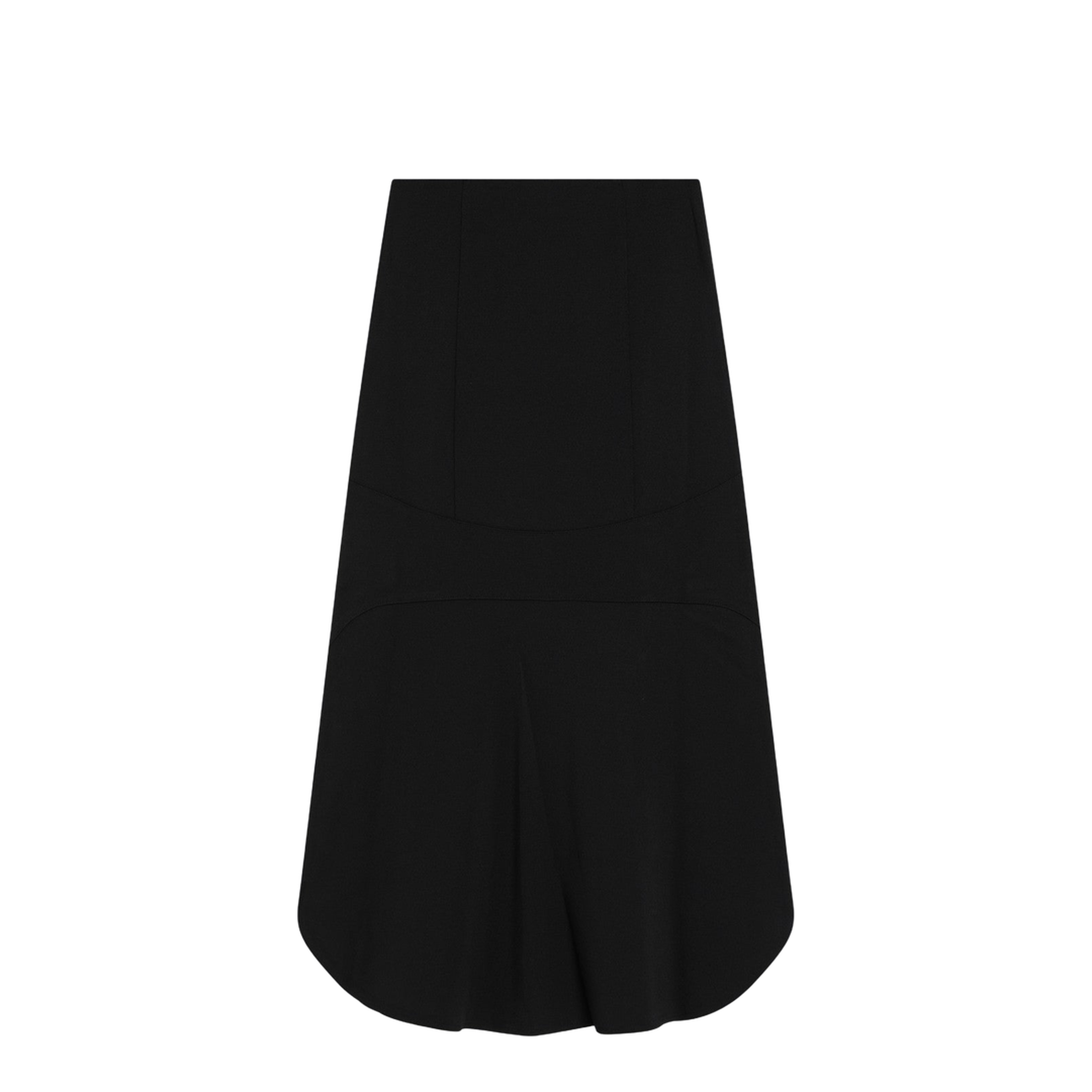 Black Milan Stitch Skirt with Buttons - Image 2