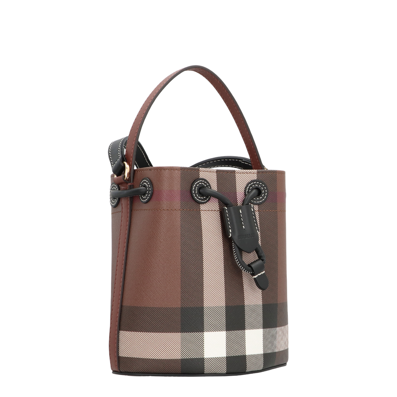 Check Motif Drawstring Bag - Image 3