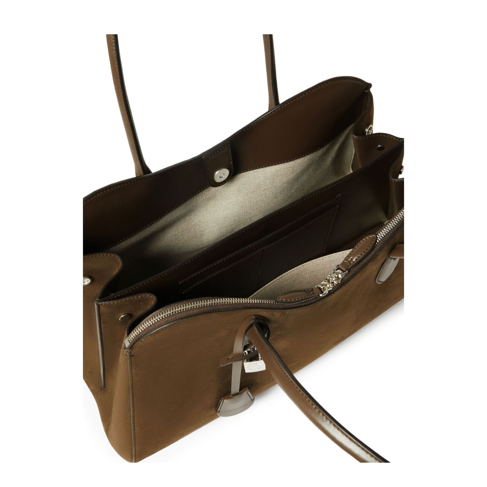 Ryder Medium Vegan Suede Tote Bag - Moka - Image 3