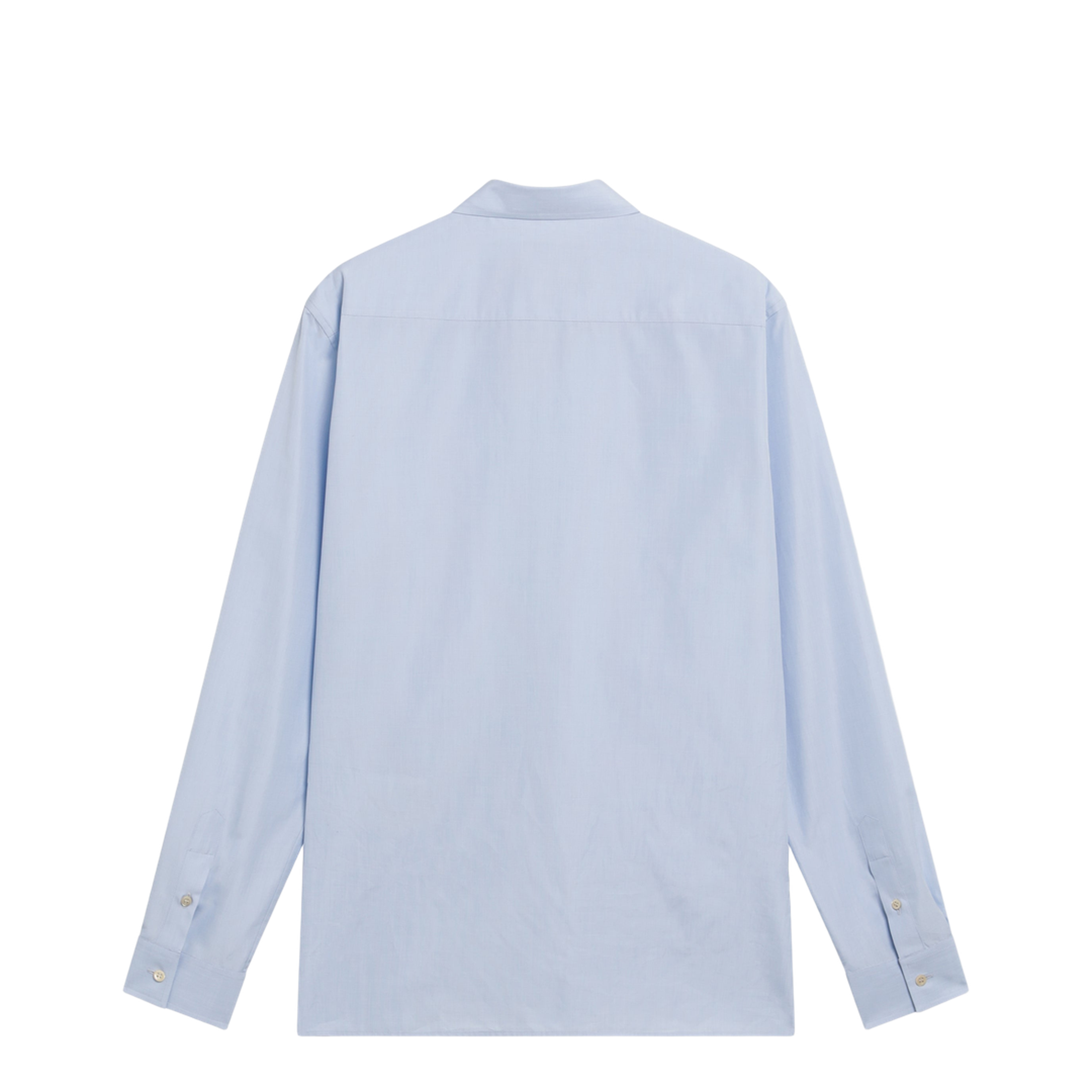Light Blue Fil-À-Fil Cotton Shirt With Vlogo Embroidery - Image 2