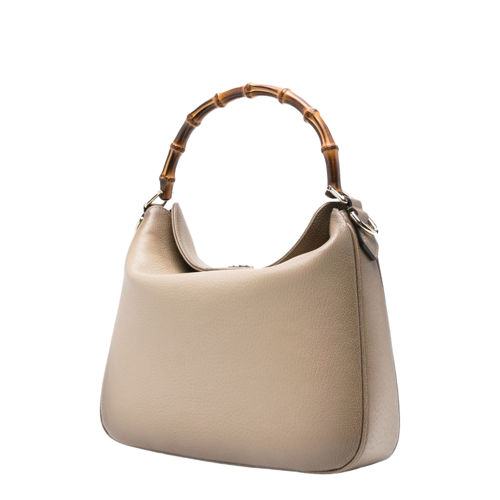 Diana Medium Leather Shoulder Bags - Beige - Image 5