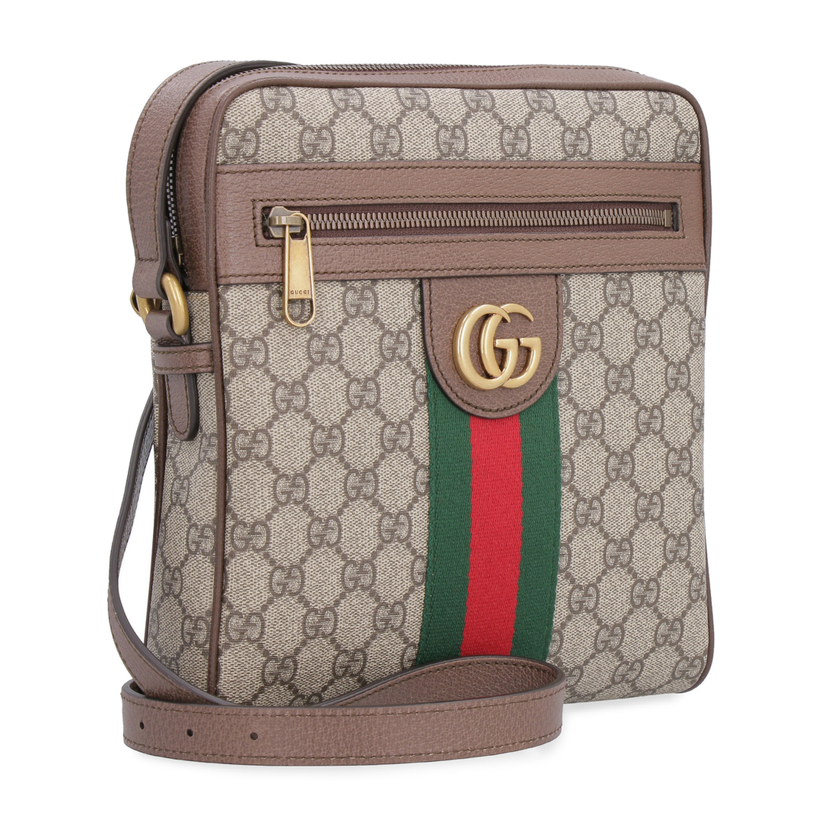 Ophidia Small Canvas Messenger Bag - Brown - Image 5