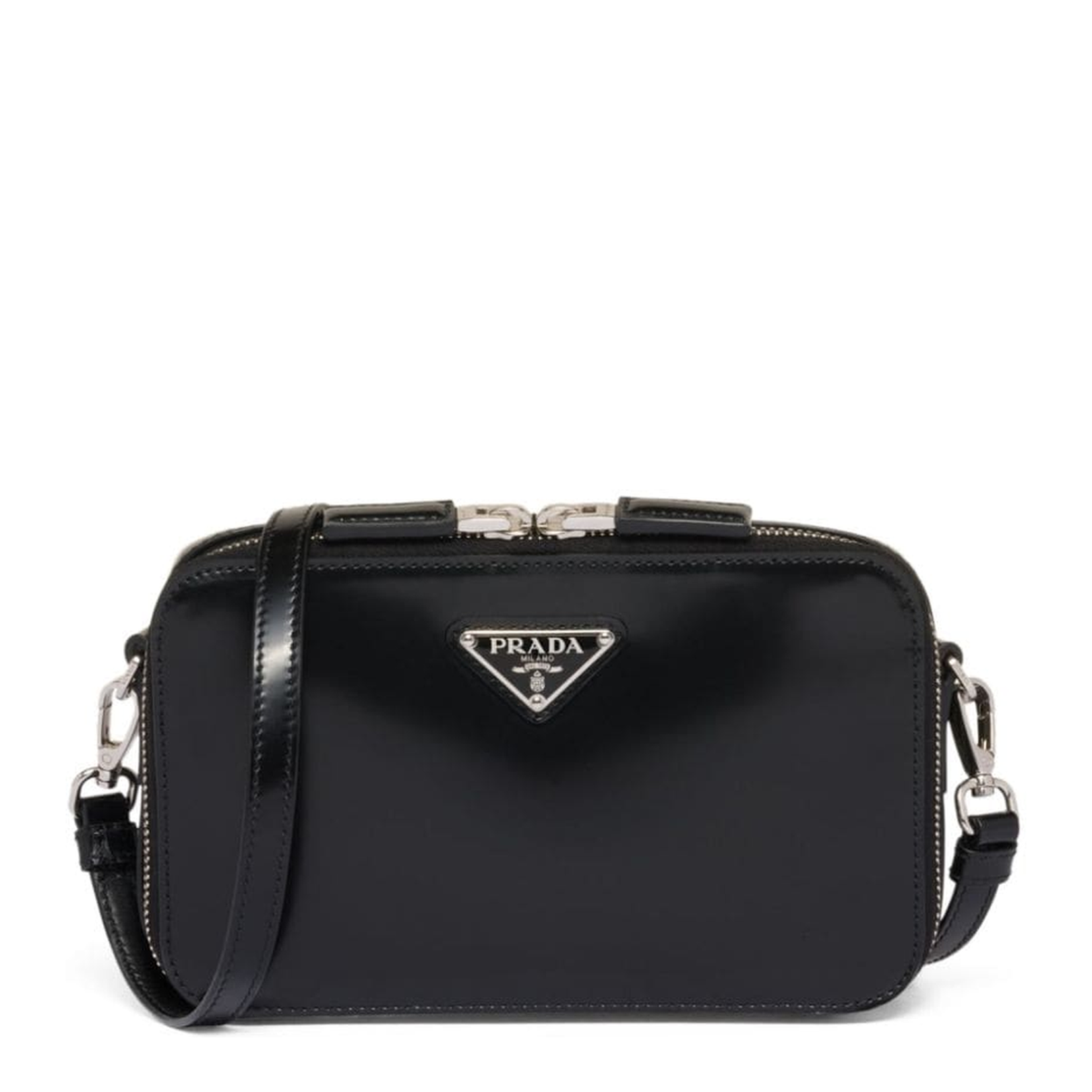 Re-Nylon Saffiano Leather Shoulder Bag - Nero - Image 4