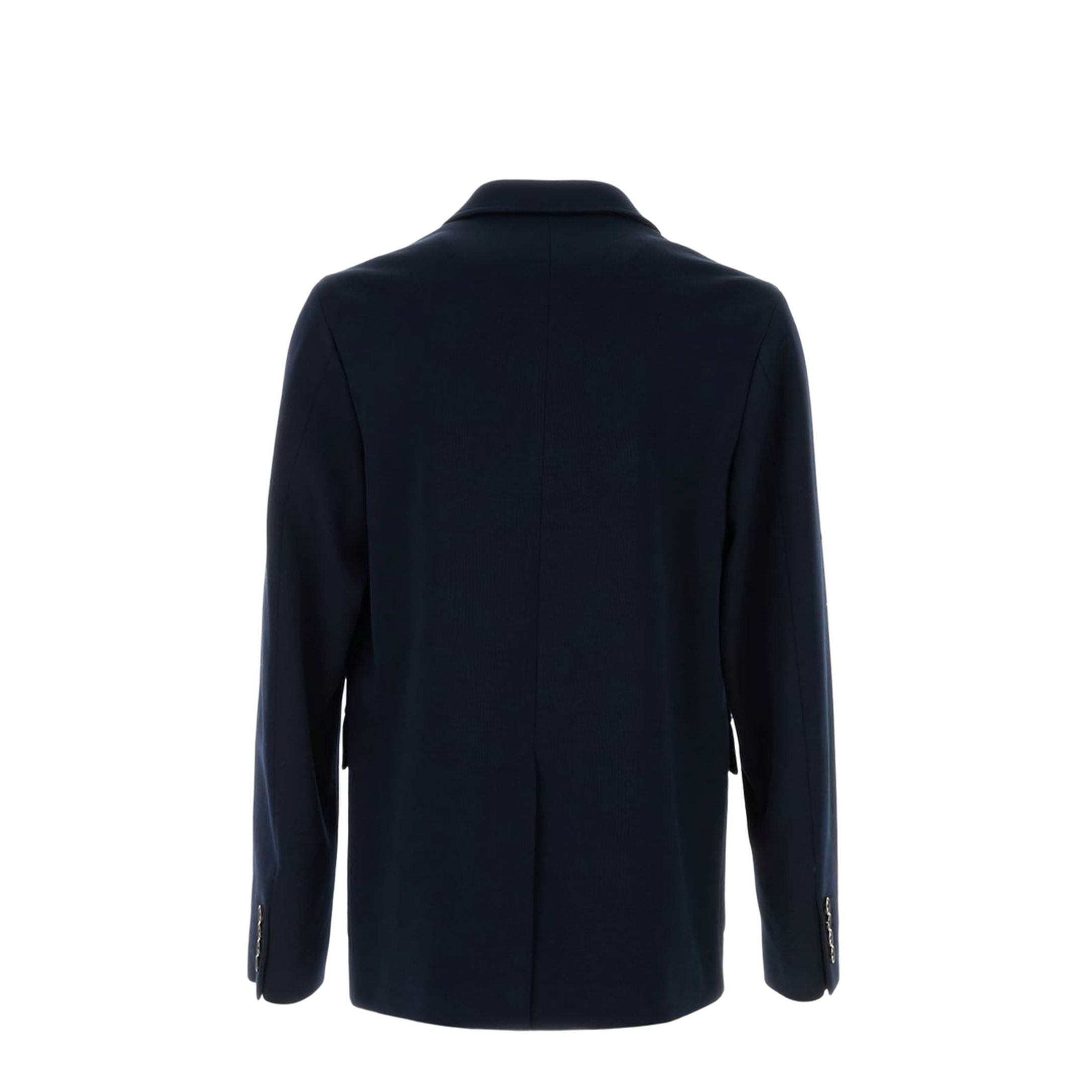 Single-breast Cotton Jersey Jacket in Dark Blue - Image 2