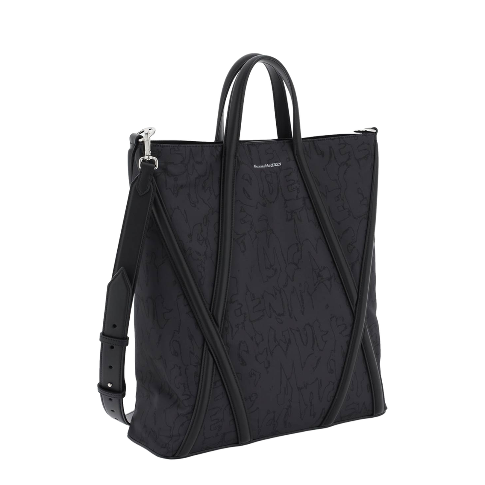 Harness Calf Leather Tote - Black - Image 3