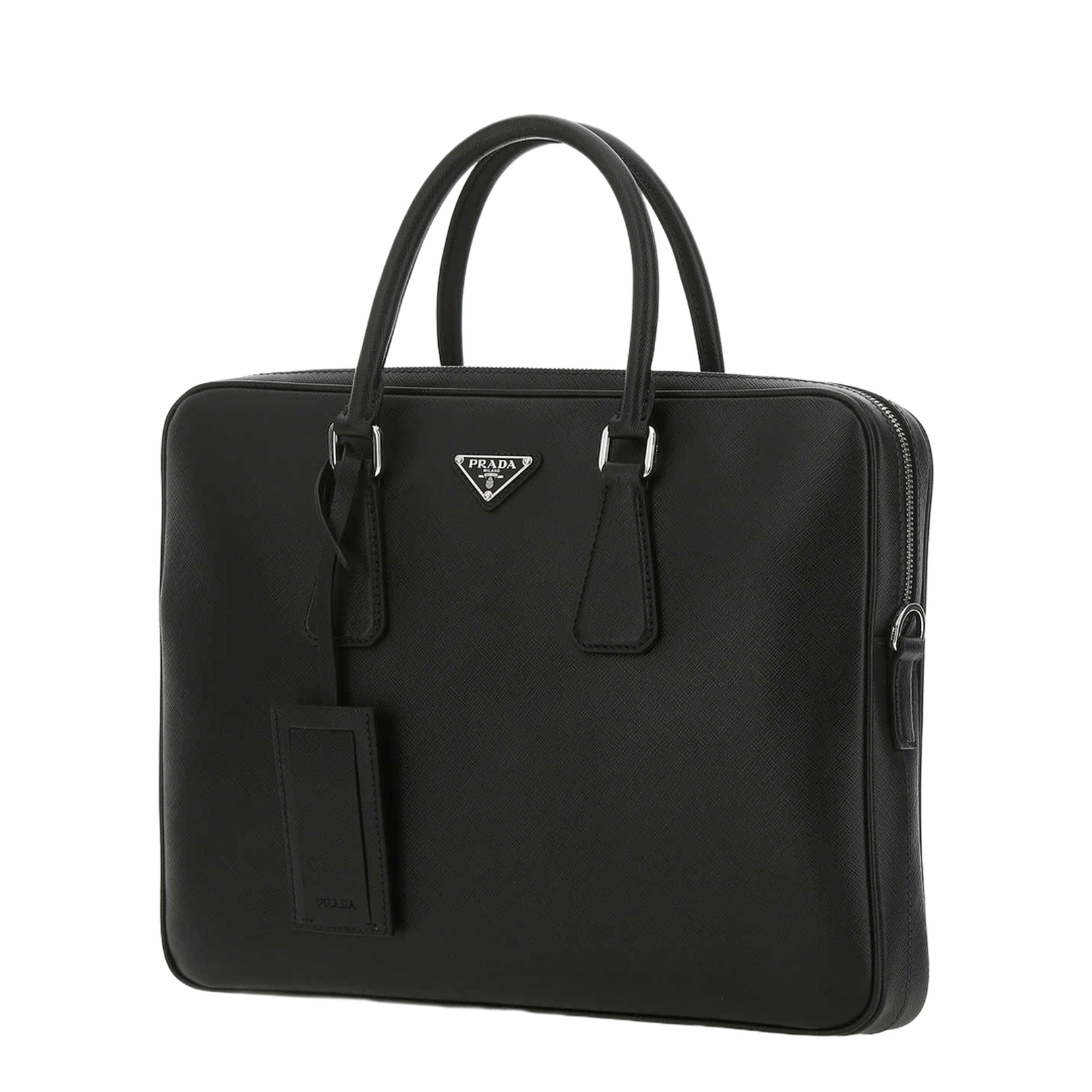 Calfskin Briefcase - Black - Image 2