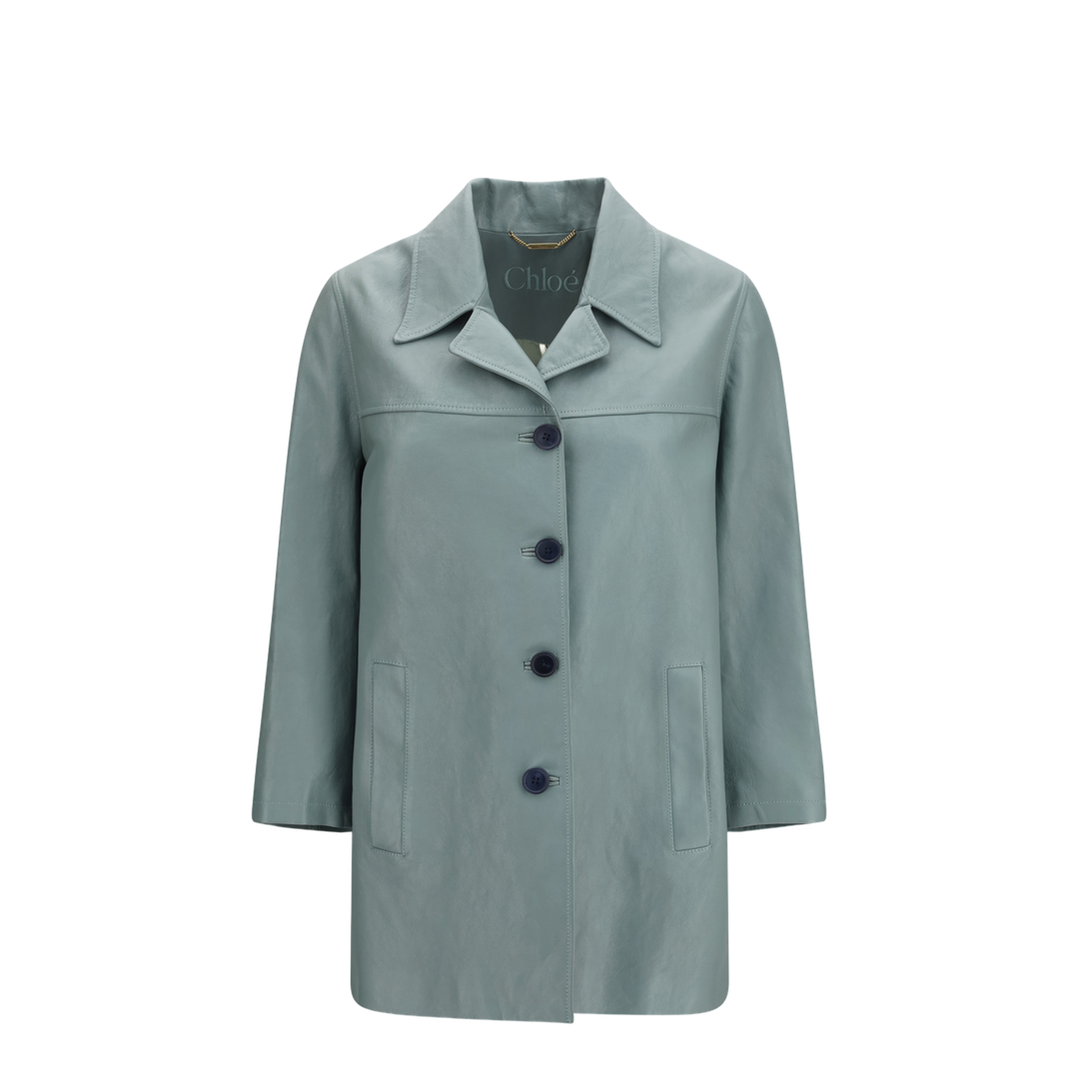 Long Lambskin Leather Jacket - Image 1