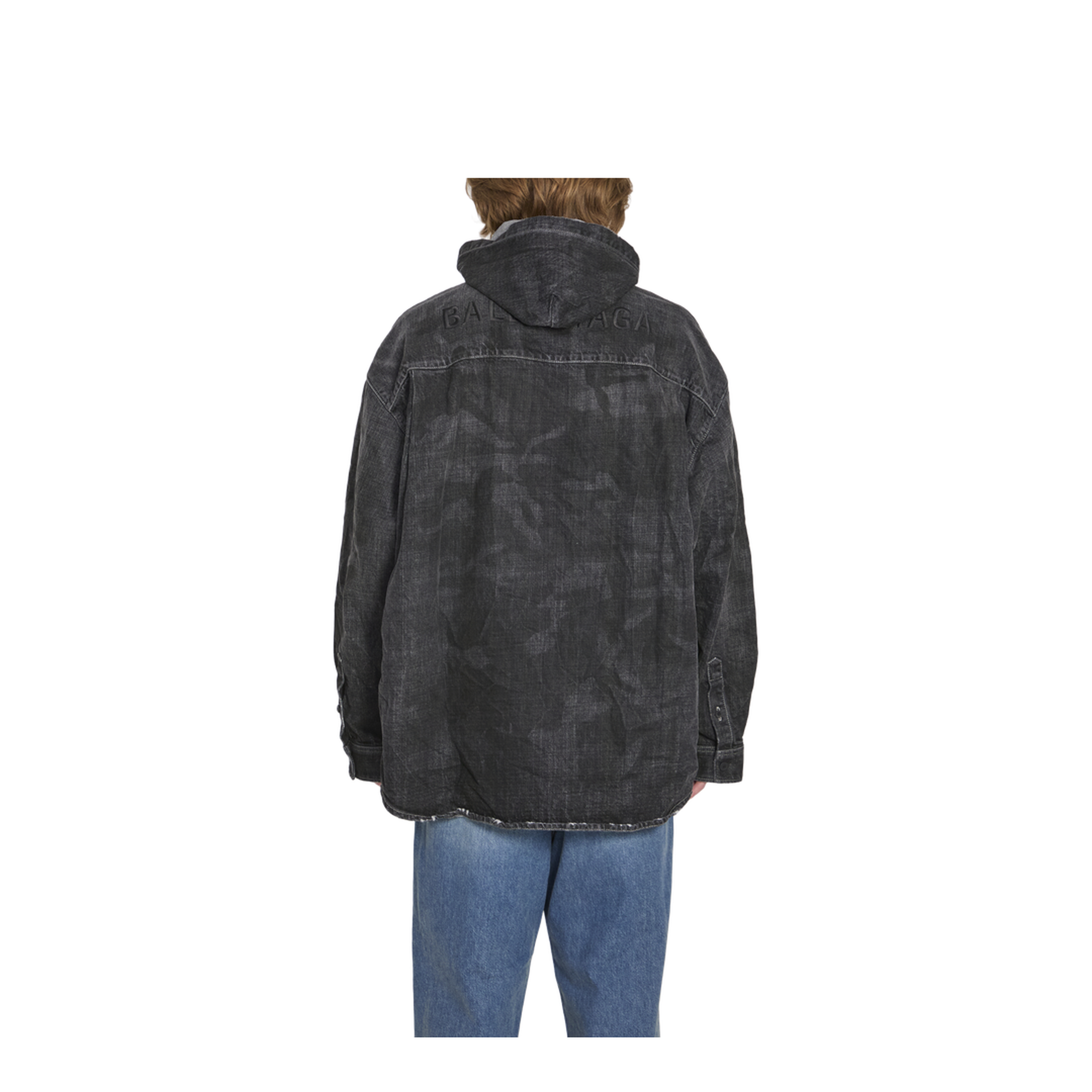 Hooded Denim Parka - Image 3