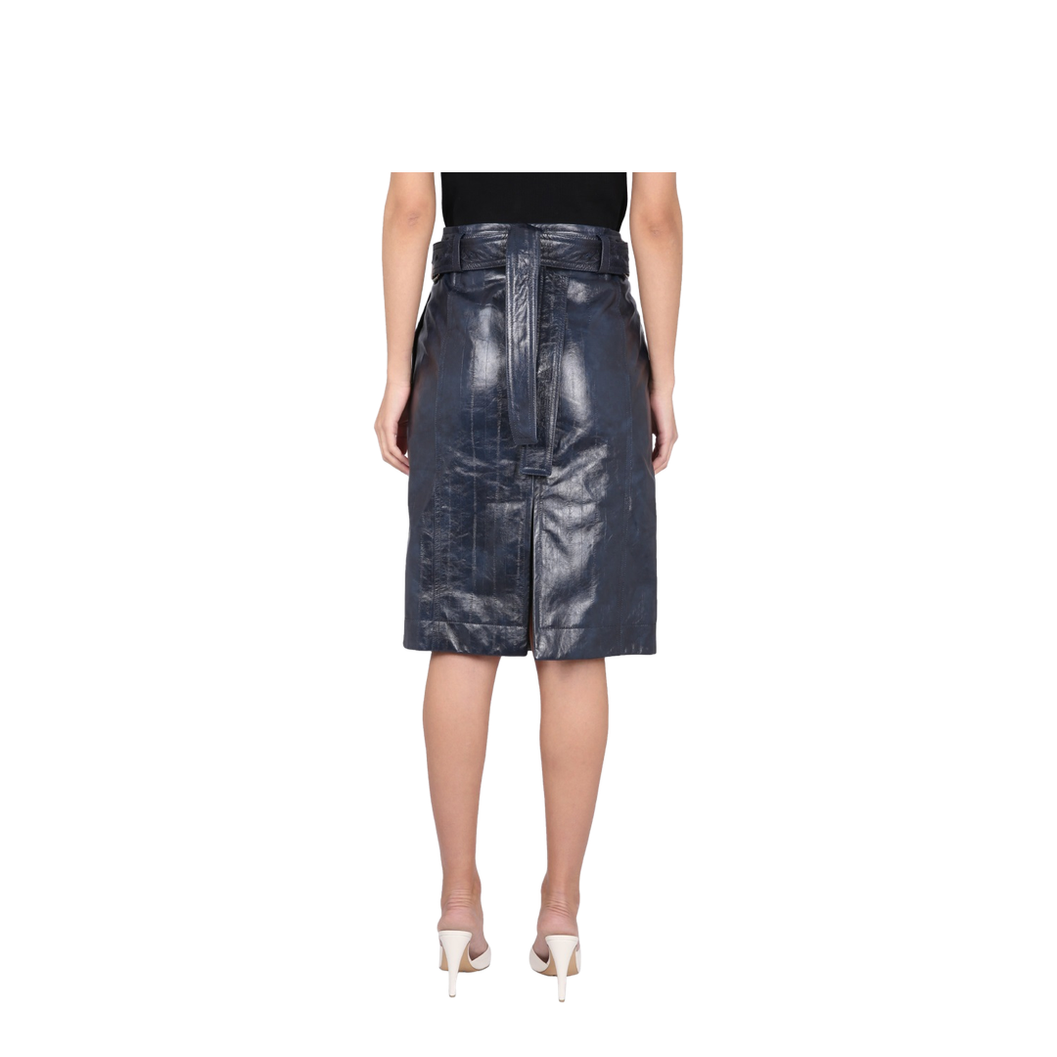 Leather Midi Skirt - Image 4