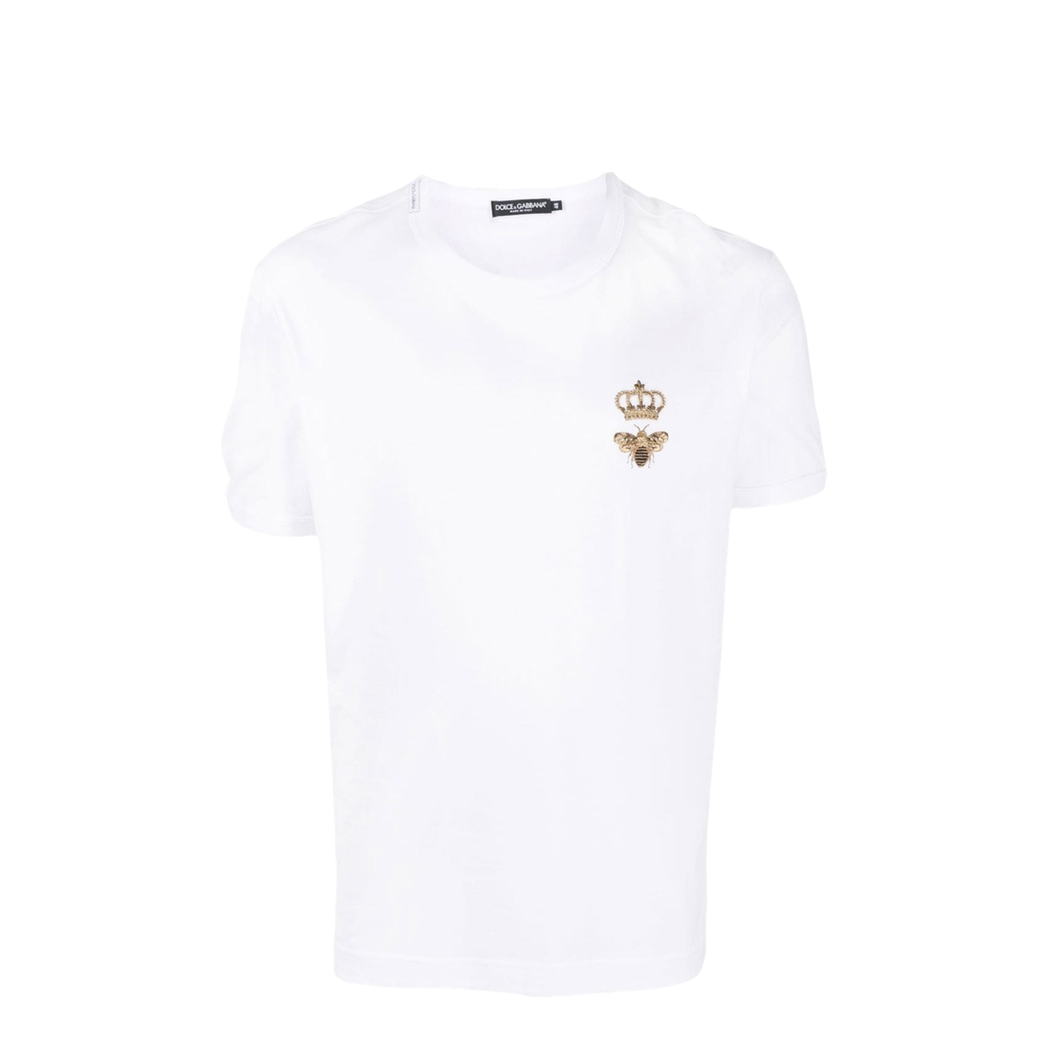 Cotton Jersey T-Shirt with Lurex Embroidery - Image 1