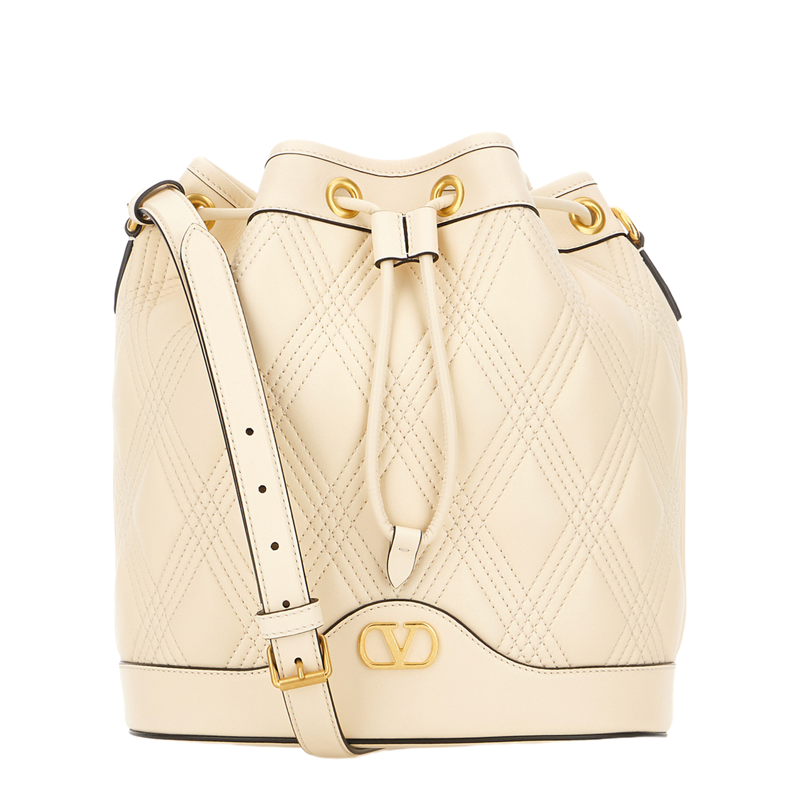 Ivory Leather Crossbody Bag - Image 1