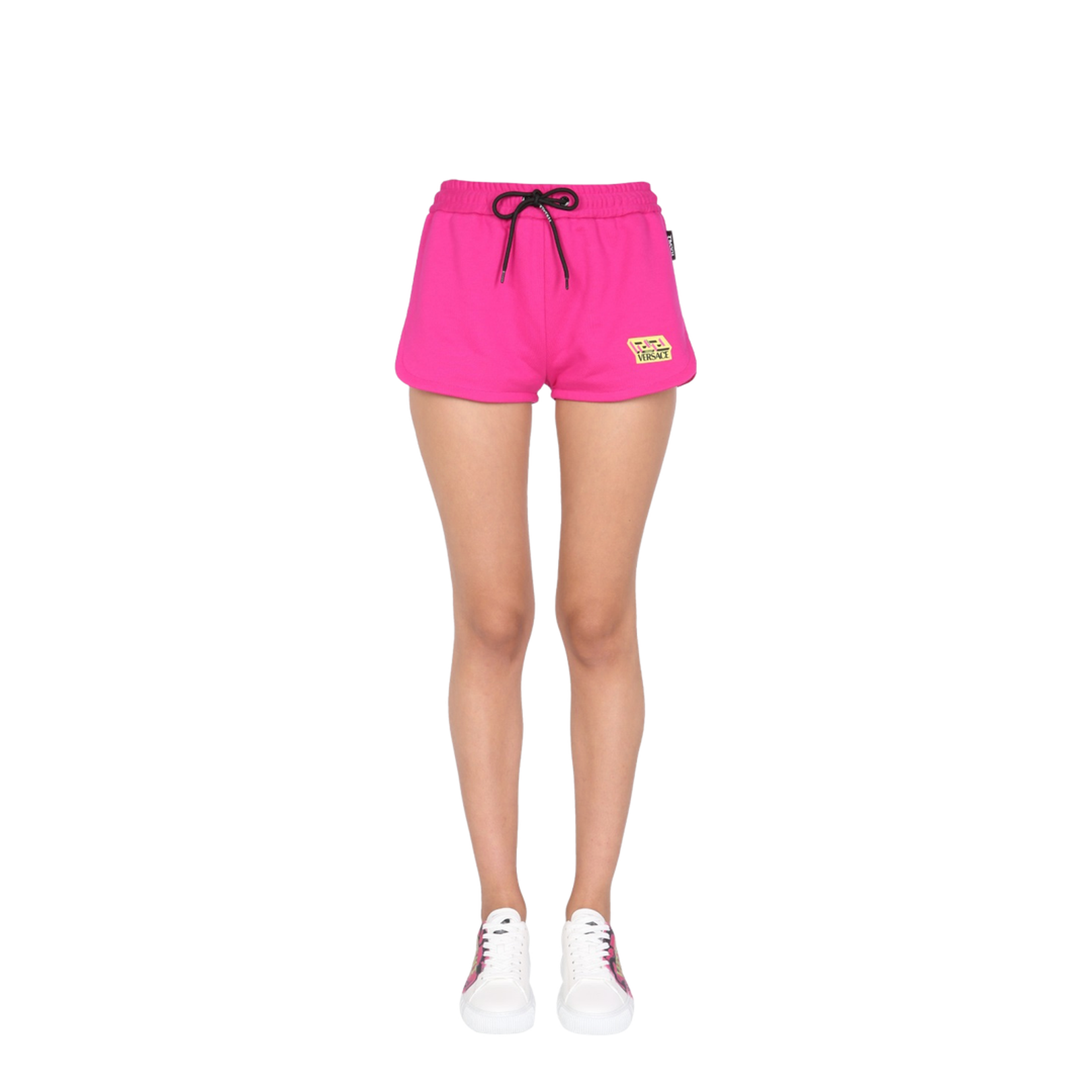 Shorts With Greek Logo Patch In Purple - Image 2
