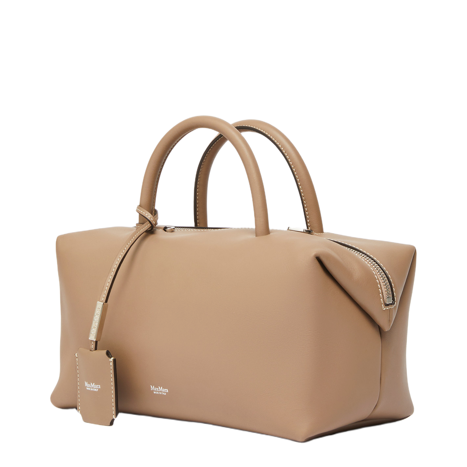 Medium Natural Leather Bowler Bag - Image 2