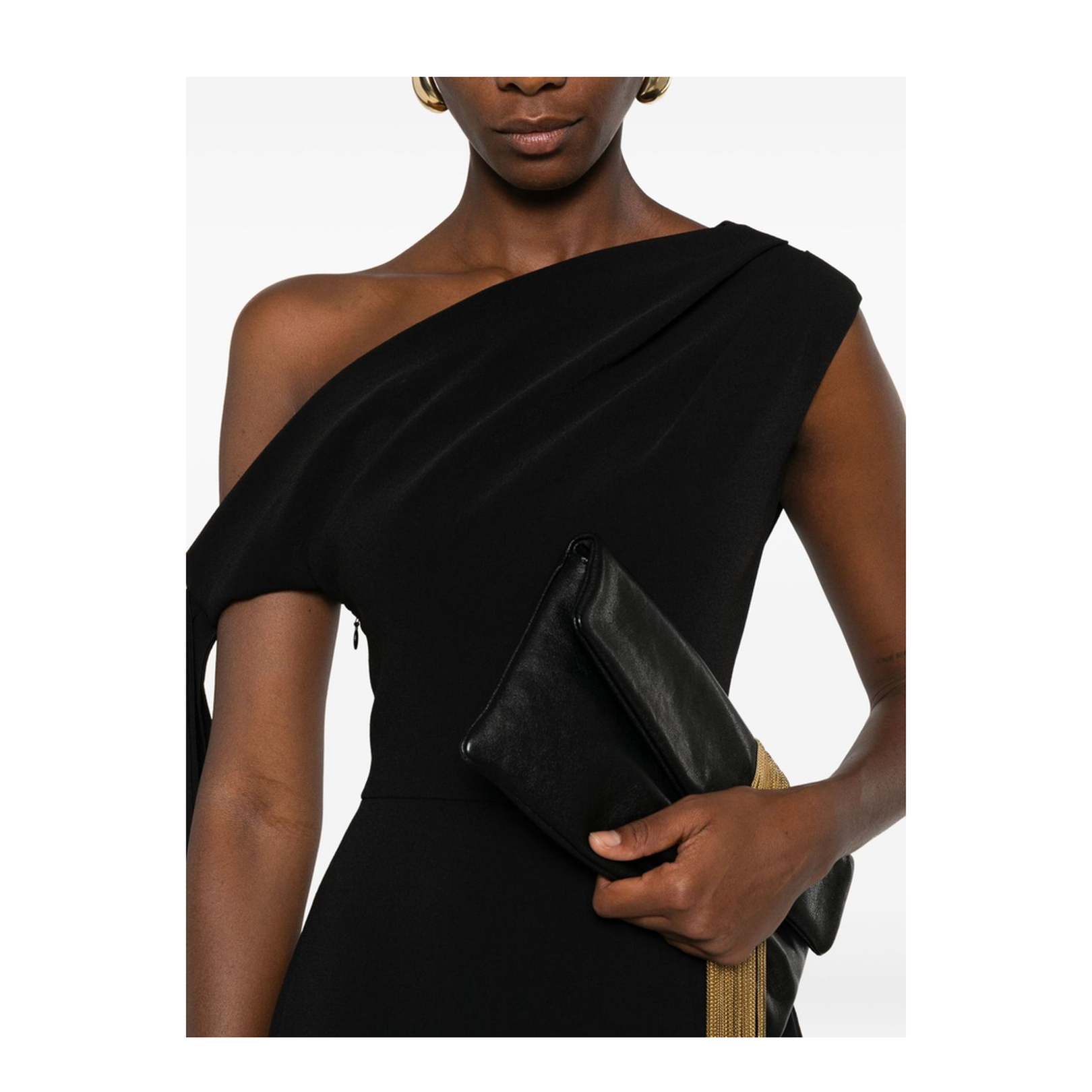 Black Side Split Sleeveless Maxi Length Dress - Image 3