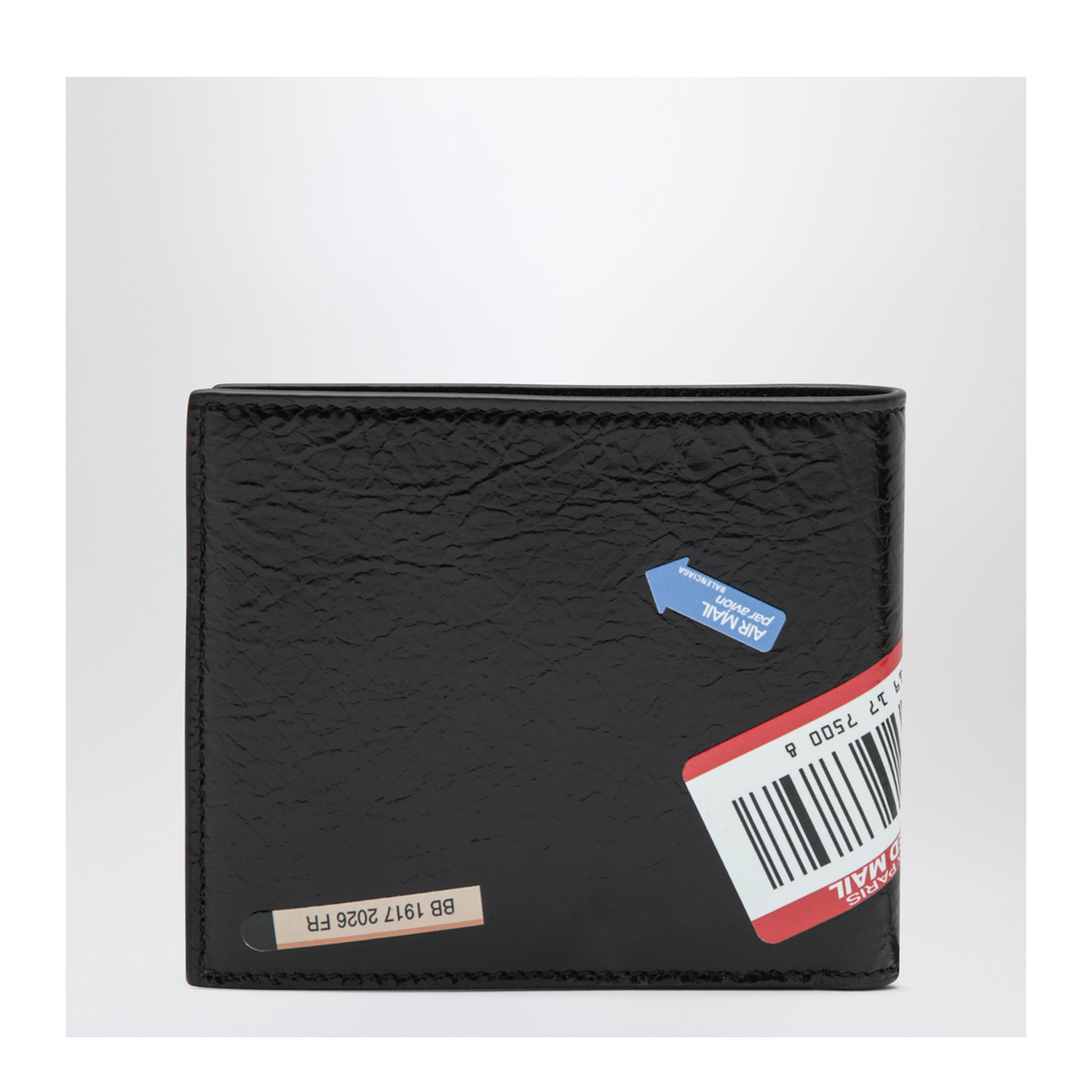 Cash Folded Square Lambskin Wallet in Black - Image 2